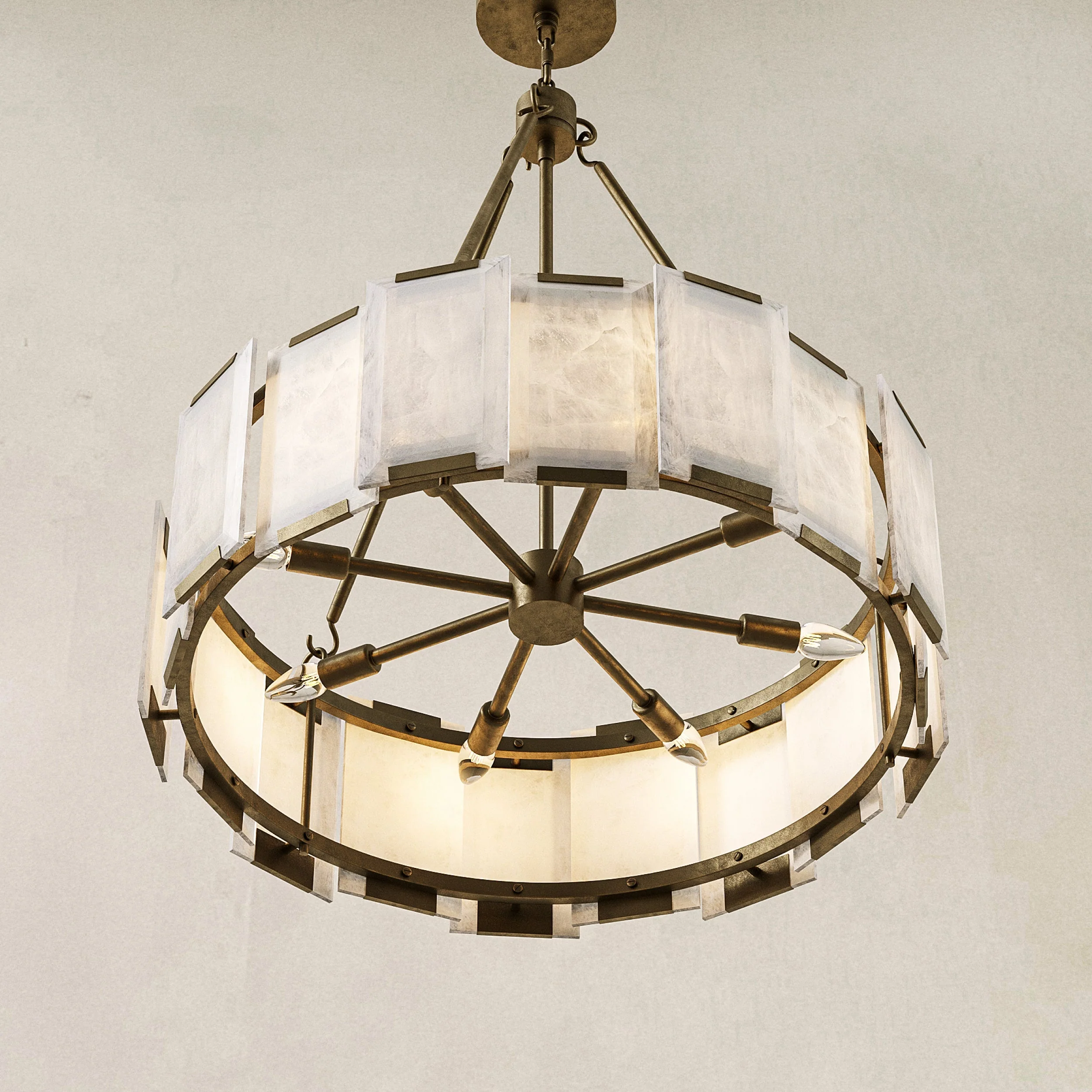 Azzurra Alabaster Chandelier 28" - Image 3