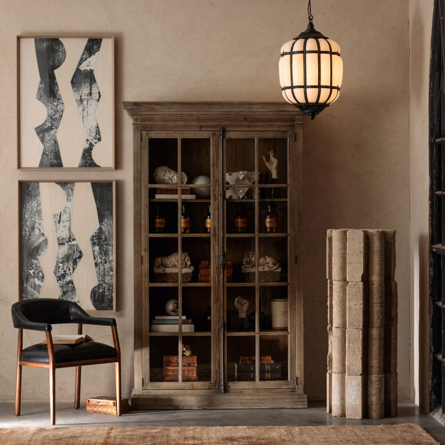 Battersea Opaline and Brass Hanging Lantern - Image 7