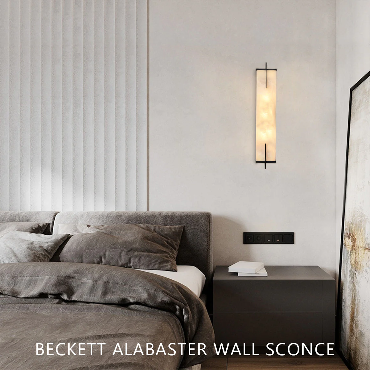 Beckett Alabaster Wall Sconce - Image 13