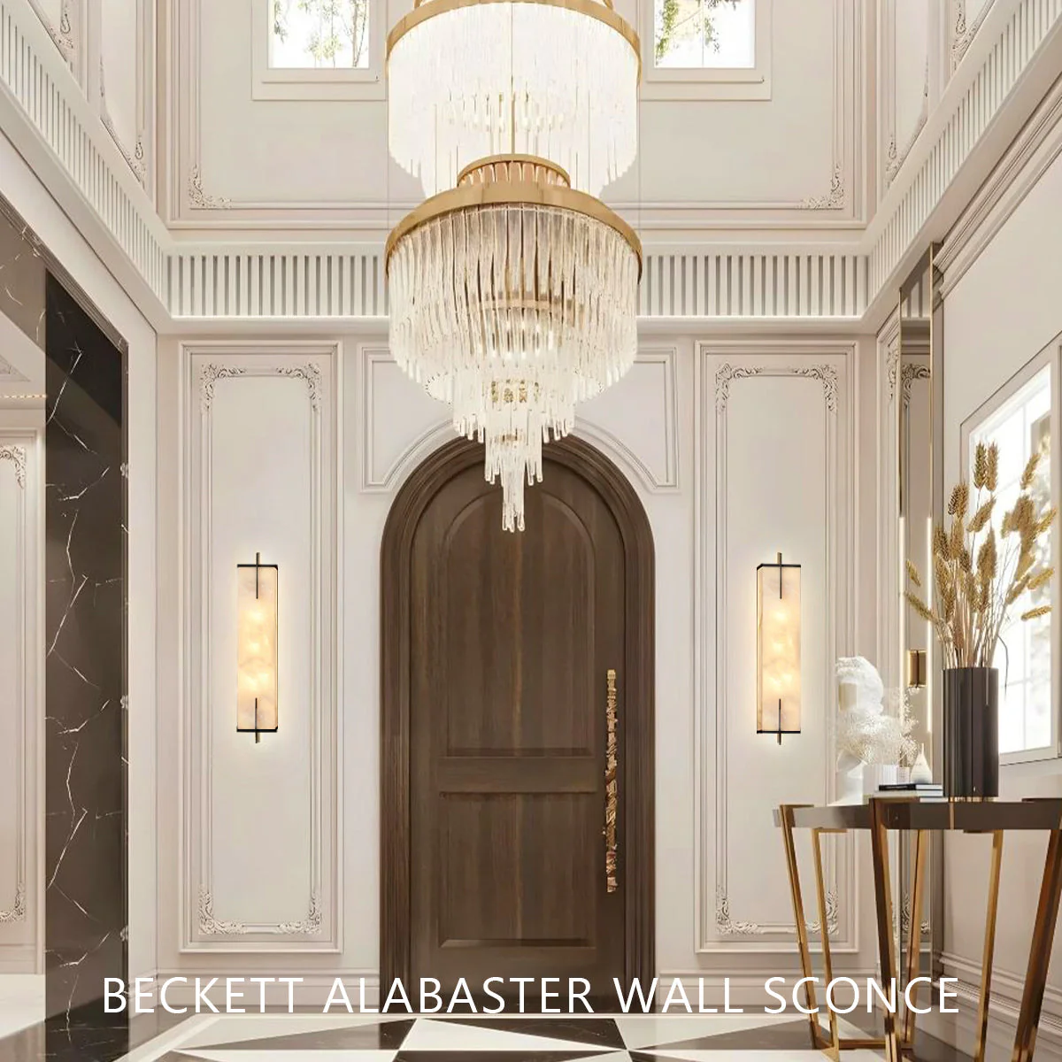 Beckett Alabaster Wall Sconce - Image 14