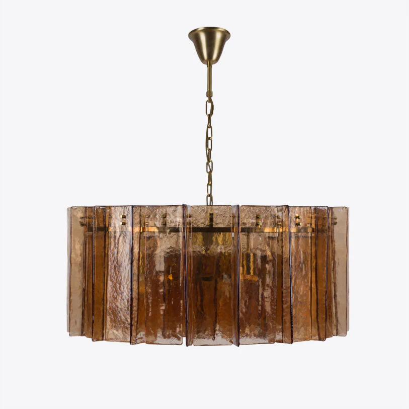 Berlin Chandelier Amber Glass 35" W 47" W - Image 5