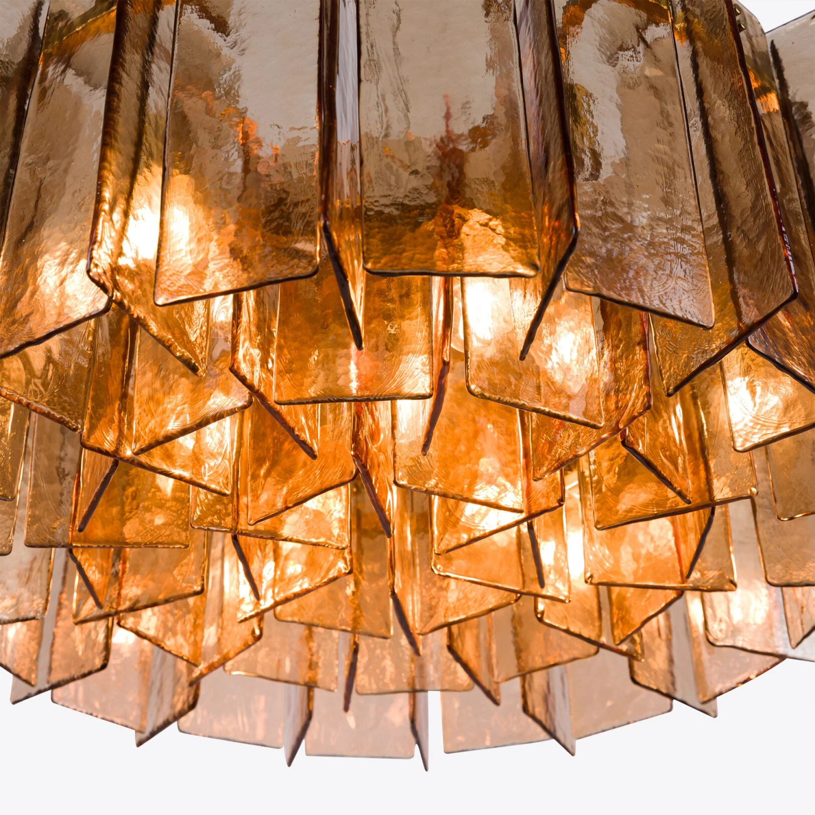 Berlin Chandelier Amber Glass 35" W 47" W - Image 7