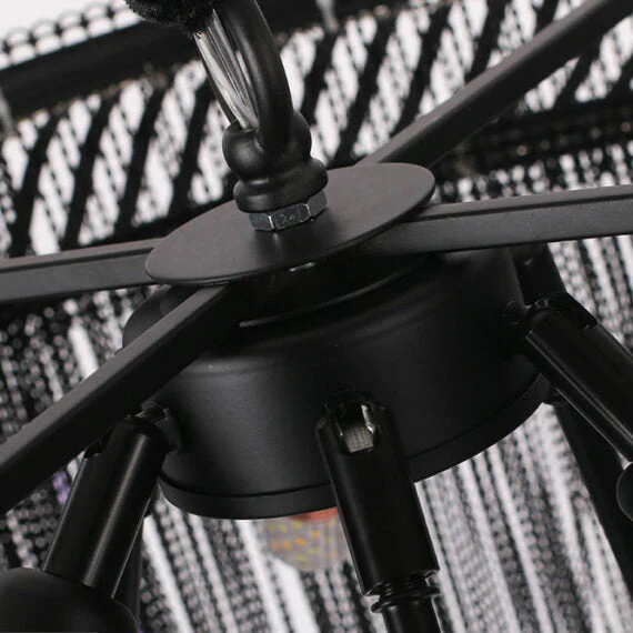 Black Chain Tassel Chandelier - Image 12