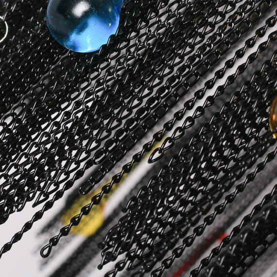 Black Chain Tassel Chandelier - Image 9