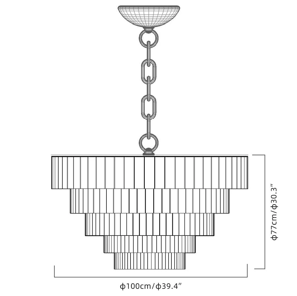 Black Copper Alabaster Chandelier - Image 17