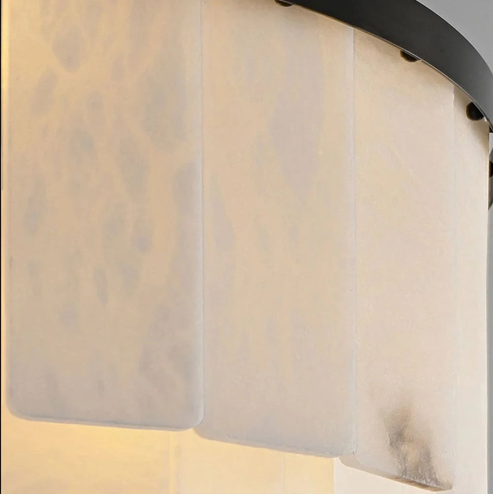 Black Copper Alabaster Chandelier - Image 9