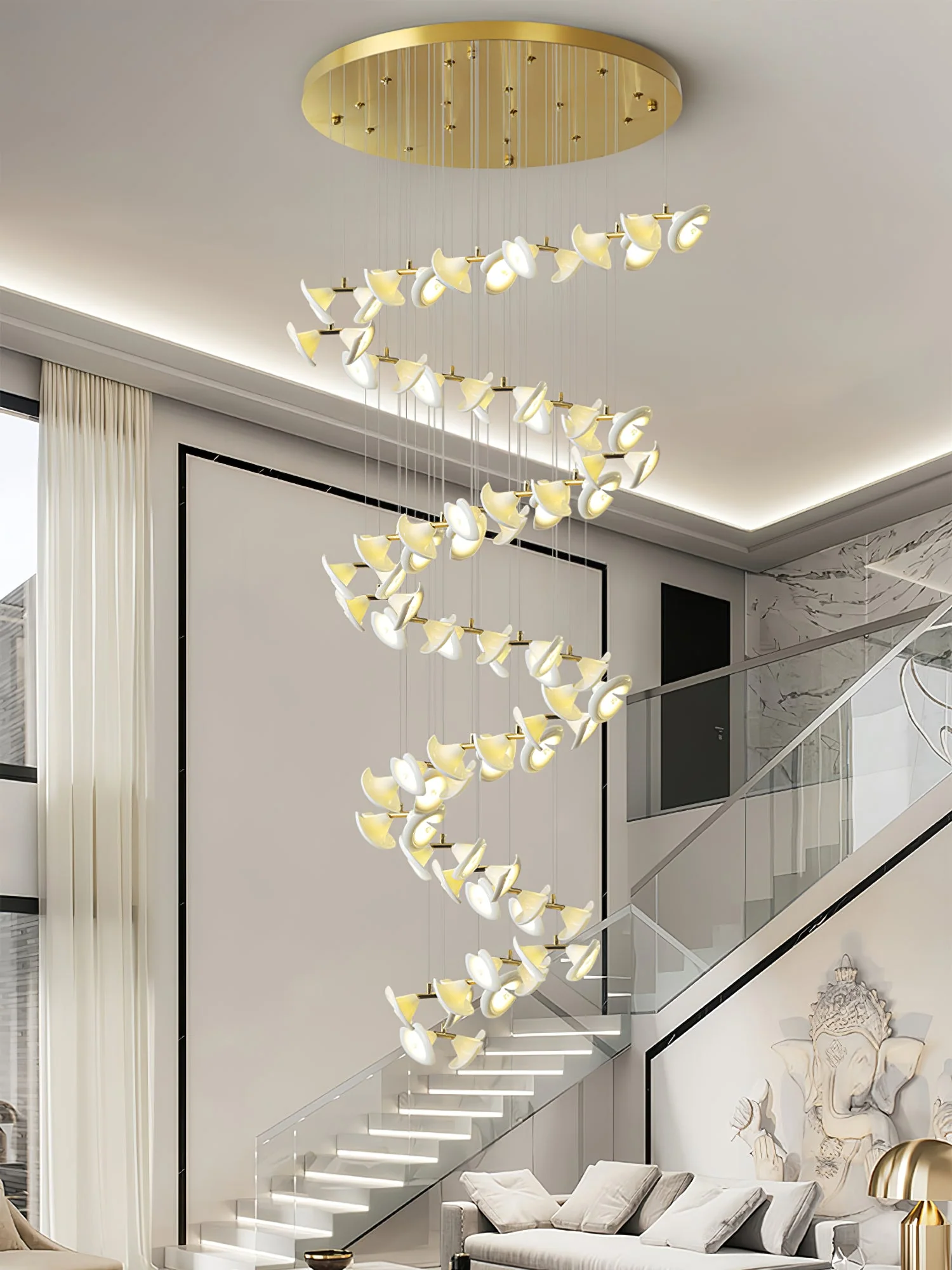 Blossom Double Horn Chandelier - Image 25