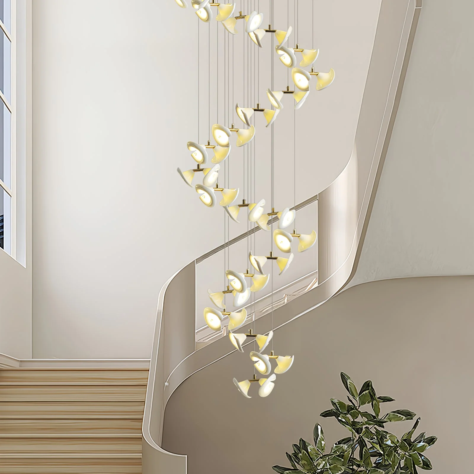 Blossom Double Horn Chandelier - Image 3