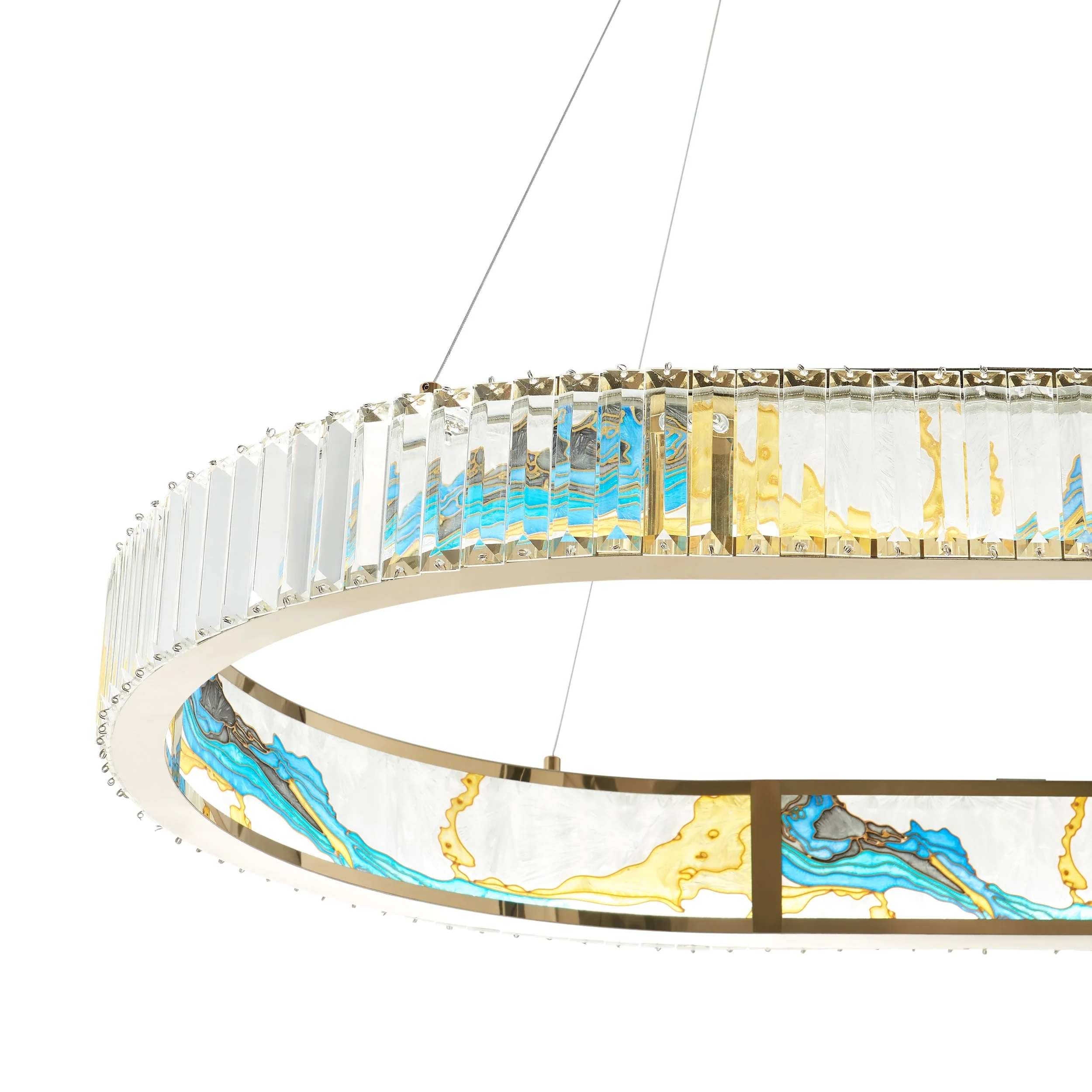 Boeseman's Colorful Chandelier - 1 Tier, Squoval - Image 3