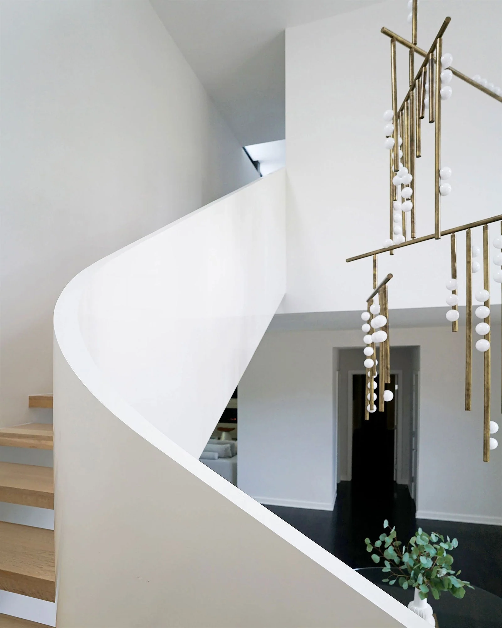Brass Glass Drop Chandelier - Image 14