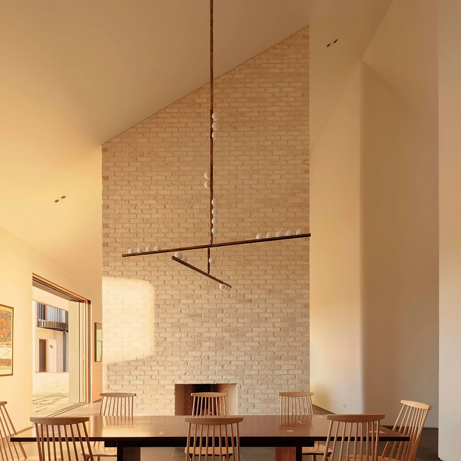 Brass Glass Drop Chandelier - Image 41