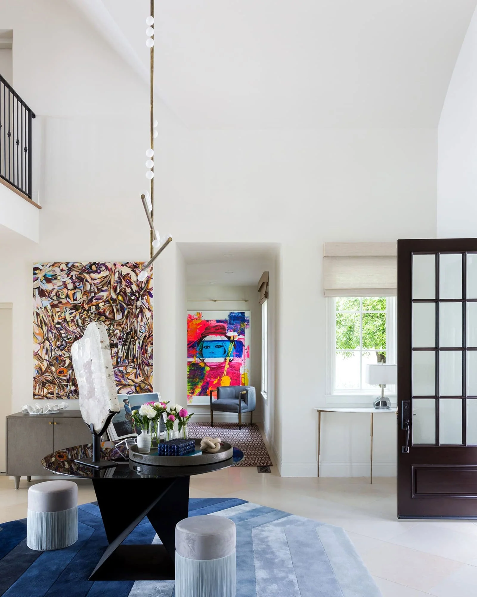 Brass Glass Drop Chandelier - Image 44