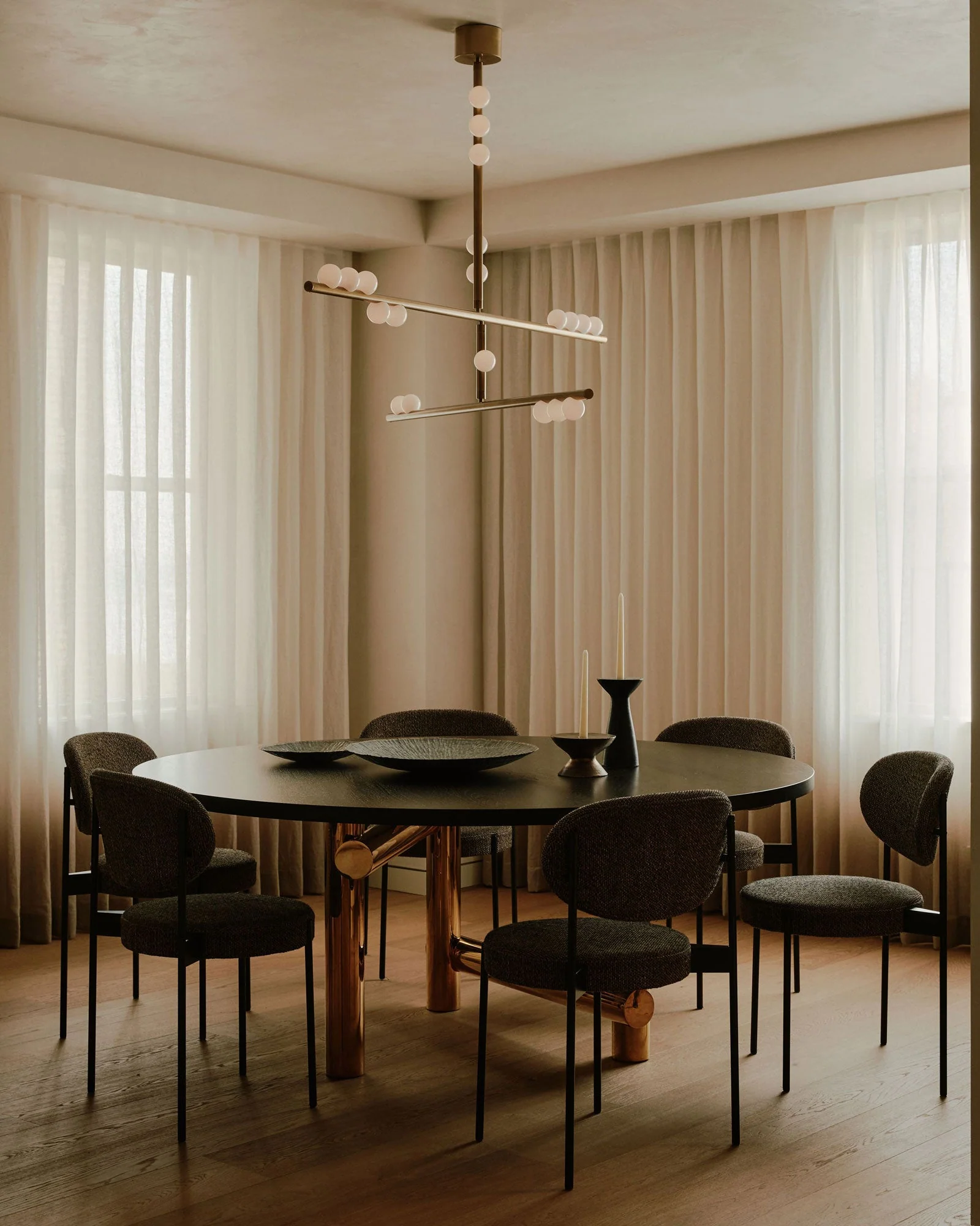 Brass Glass Drop Chandelier - Image 49