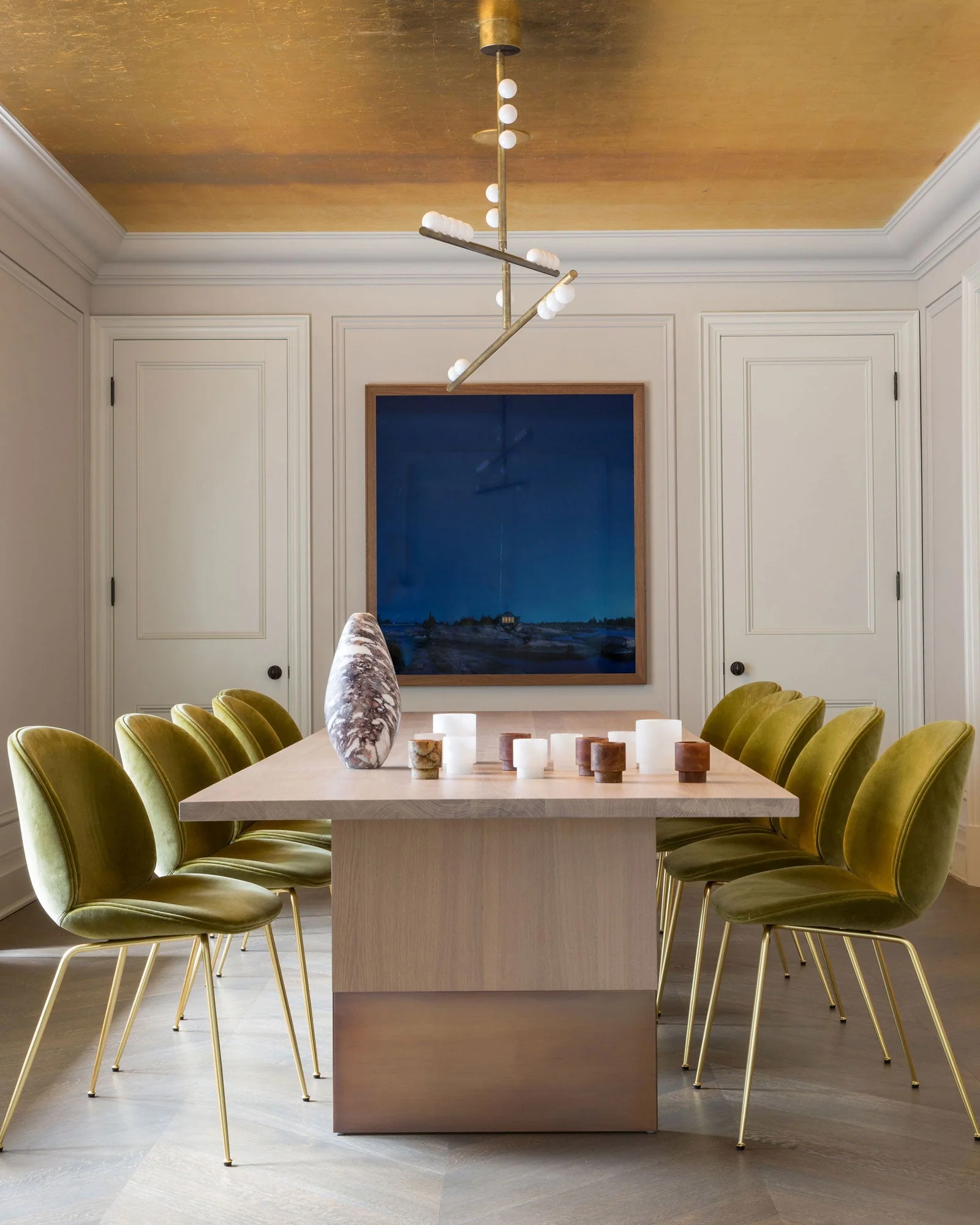 Brass Glass Drop Chandelier - Image 51