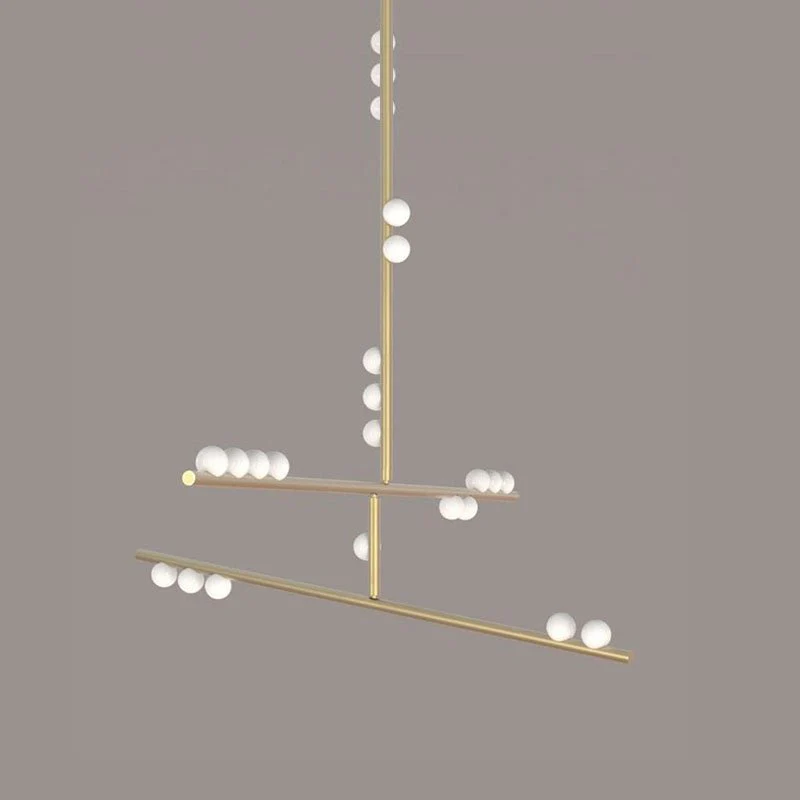 Brass Glass Drop Chandelier - Image 53