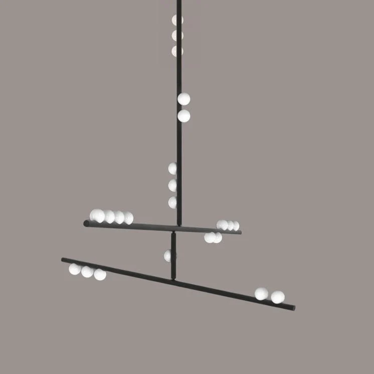 Brass Glass Drop Chandelier - Image 54