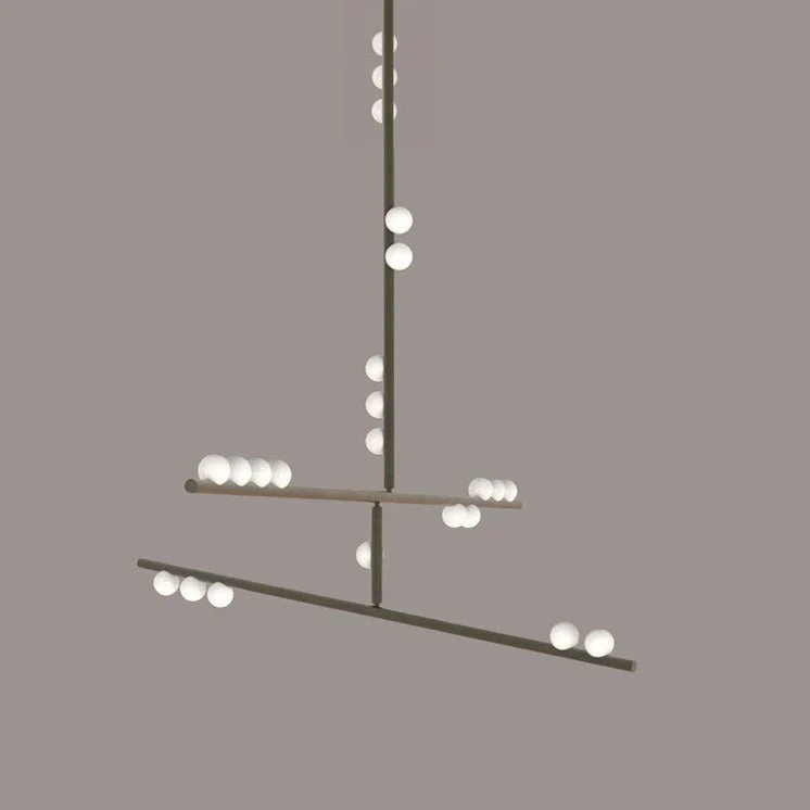 Brass Glass Drop Chandelier - Image 55