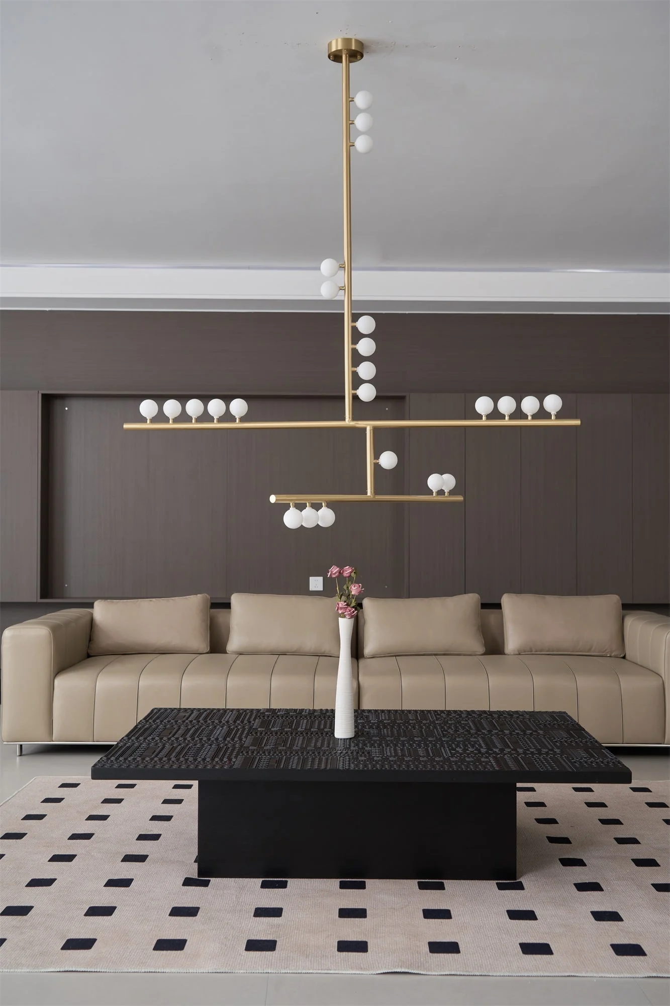 Brass Glass Drop Chandelier - Image 58