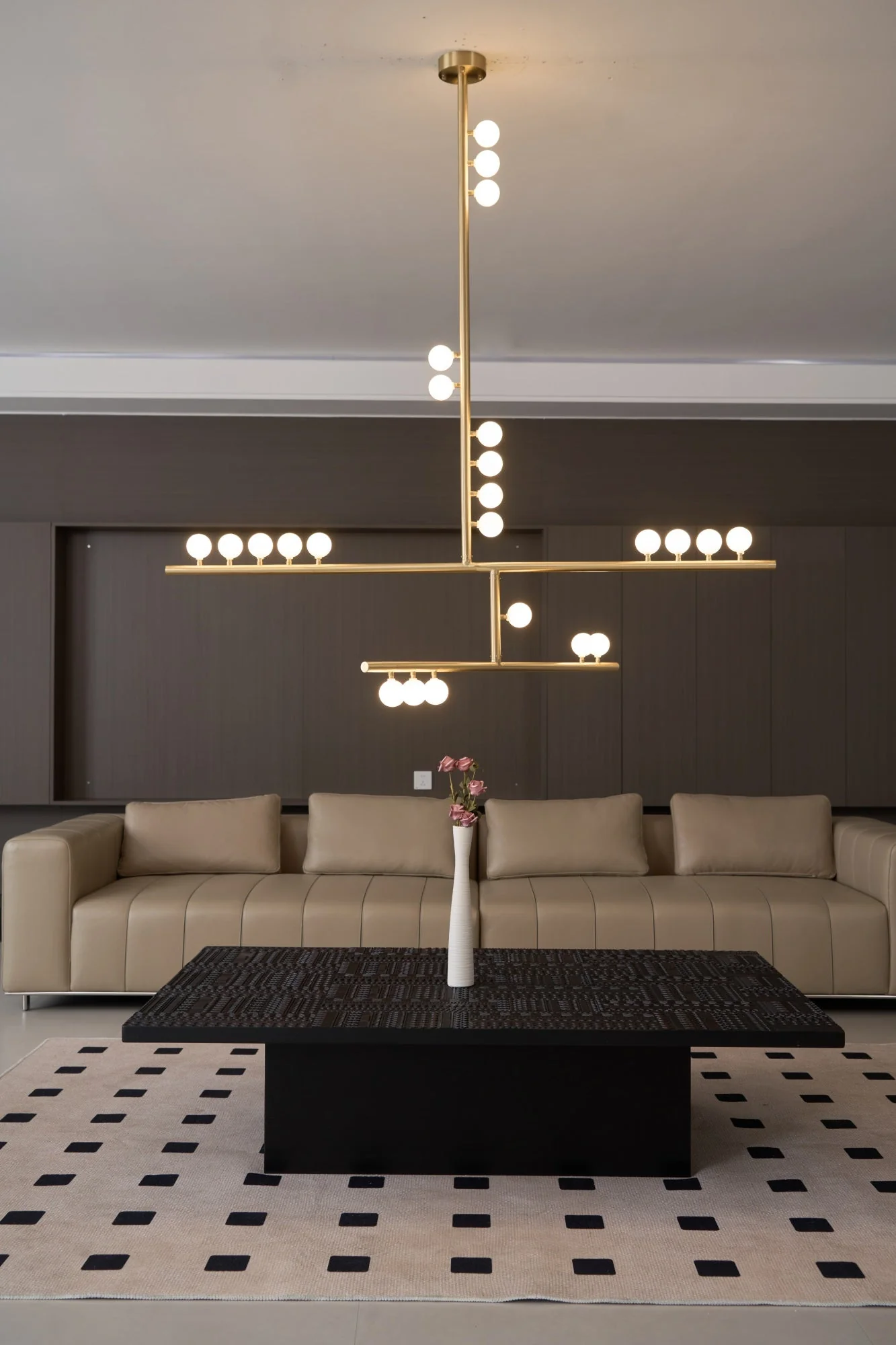 Brass Glass Drop Chandelier - Image 59