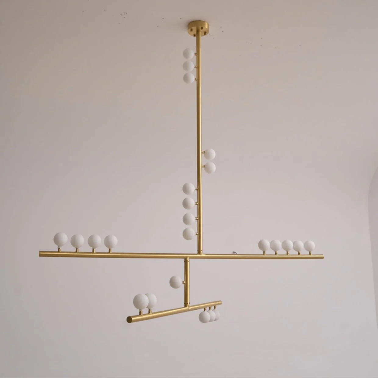 Brass Glass Drop Chandelier - Image 64