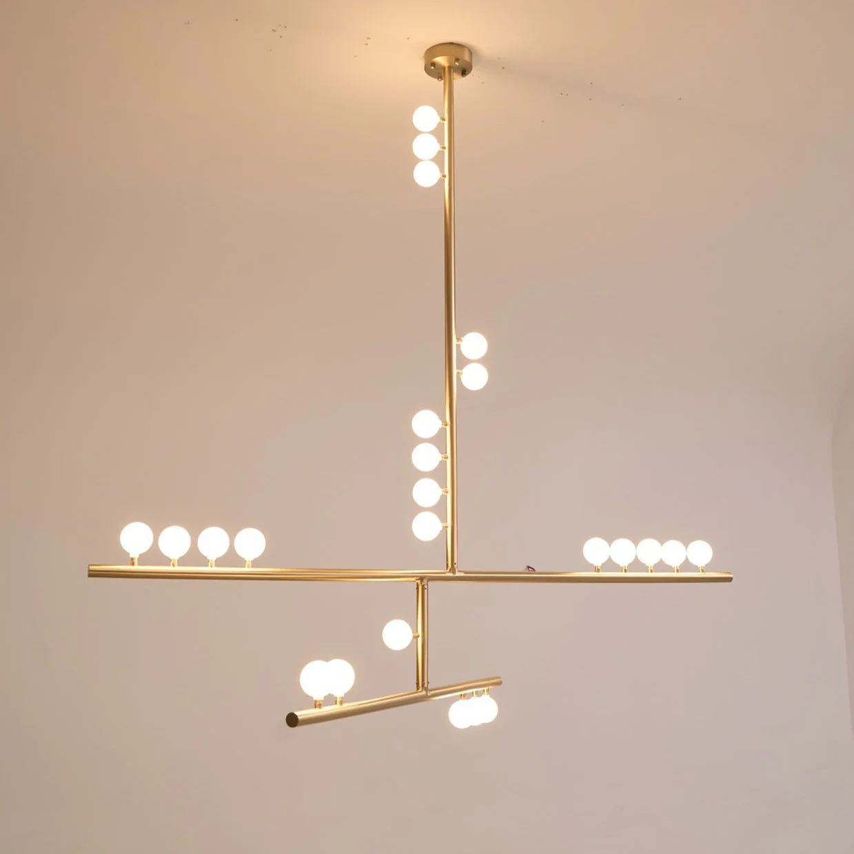 Brass Glass Drop Chandelier - Image 65
