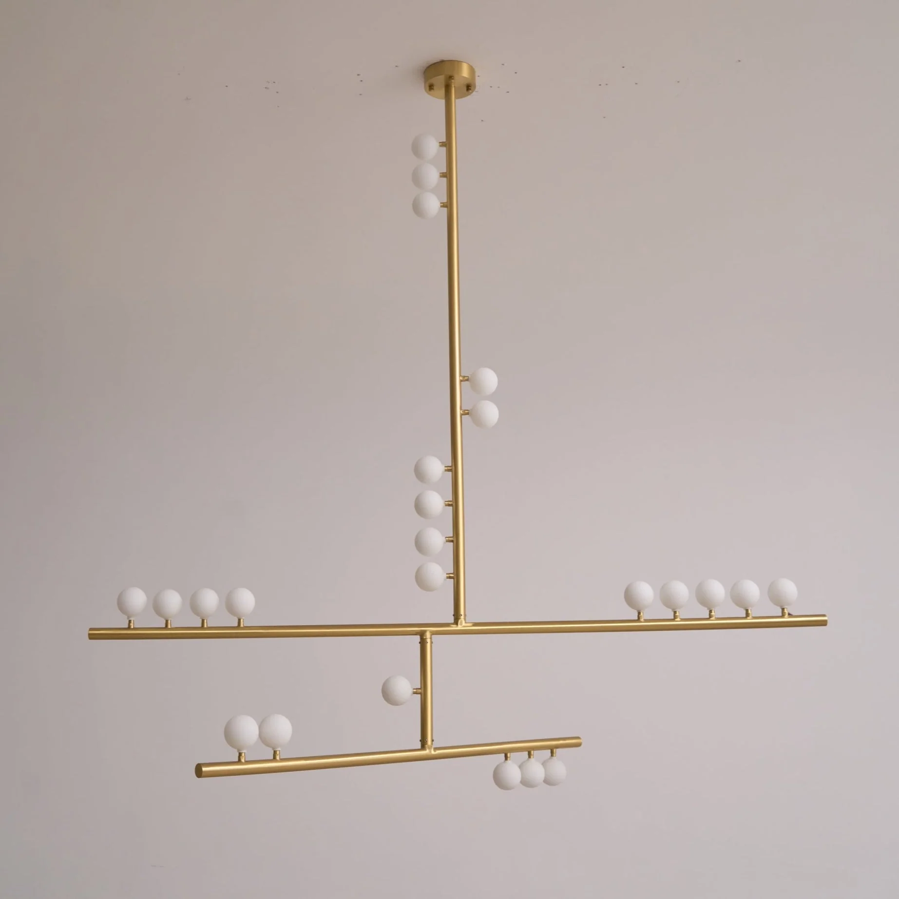 Brass Glass Drop Chandelier - Image 66