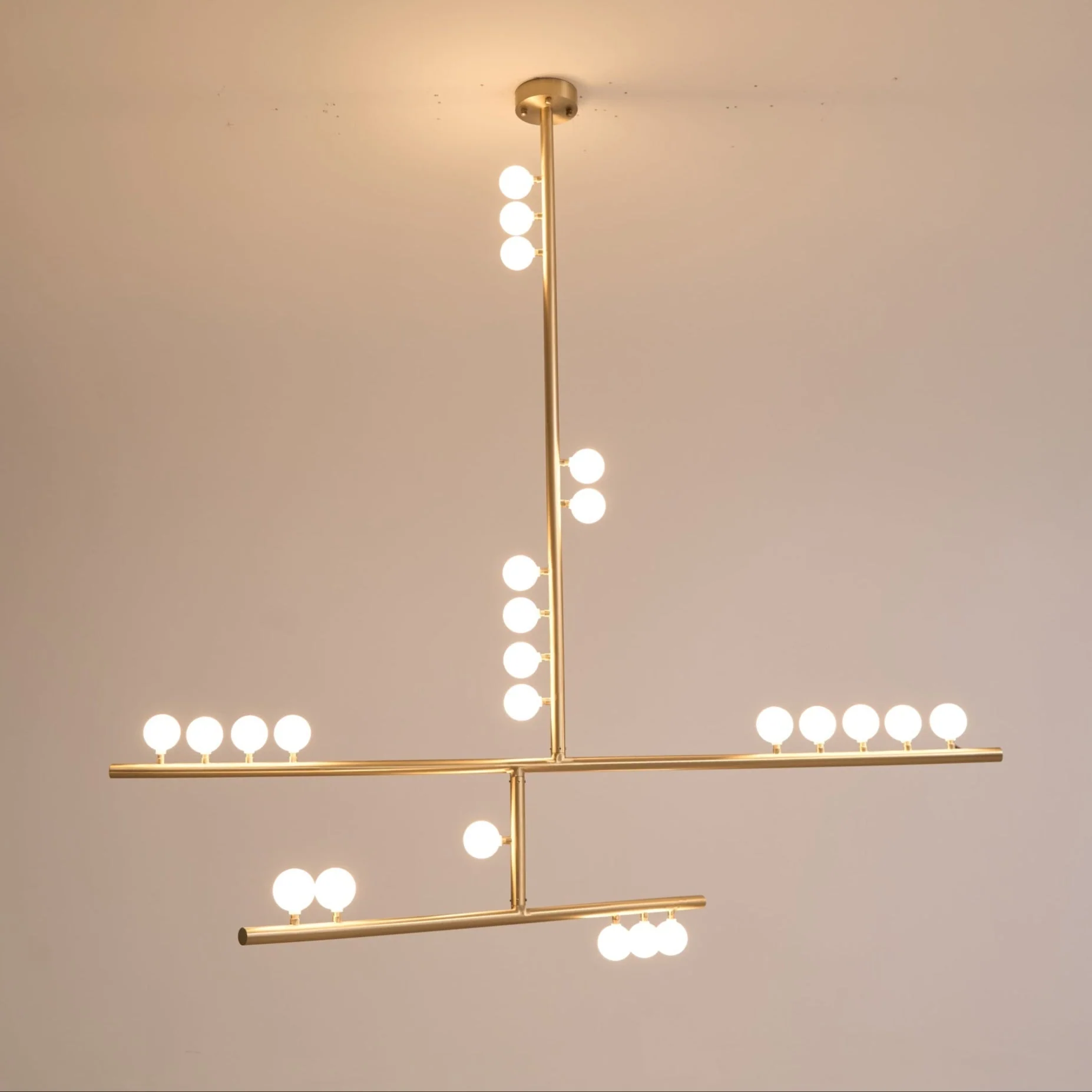 Brass Glass Drop Chandelier - Image 67