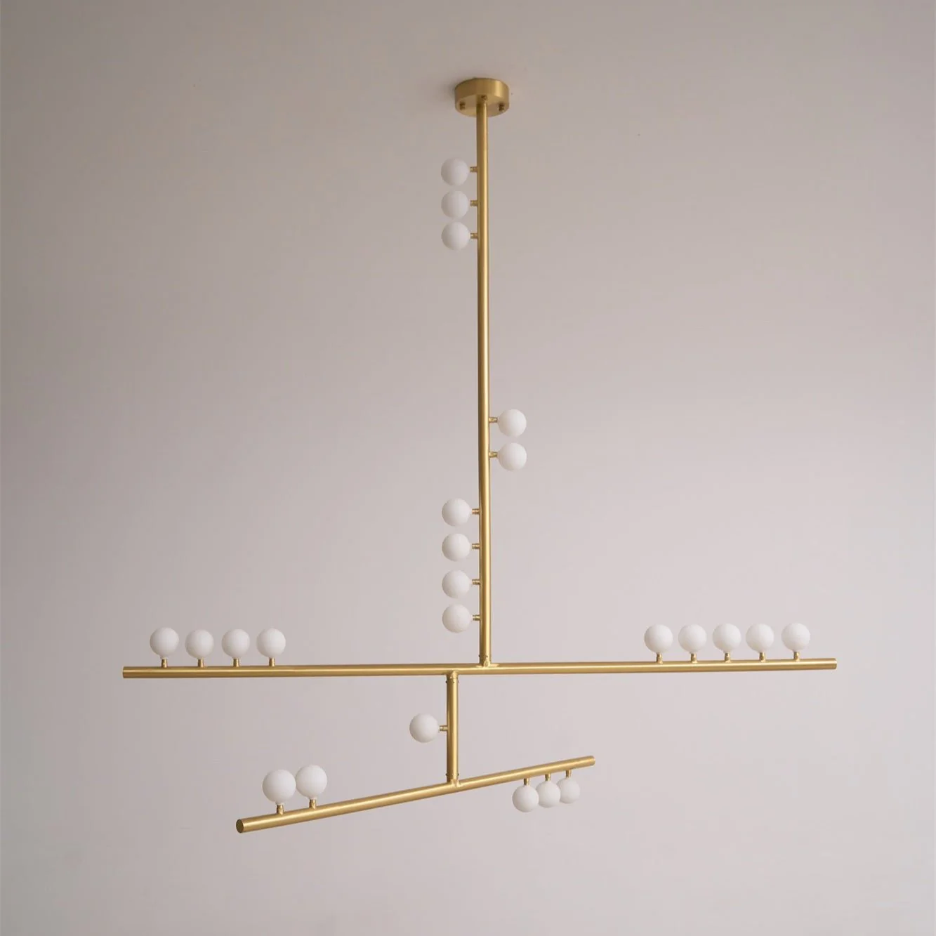 Brass Glass Drop Chandelier - Image 68