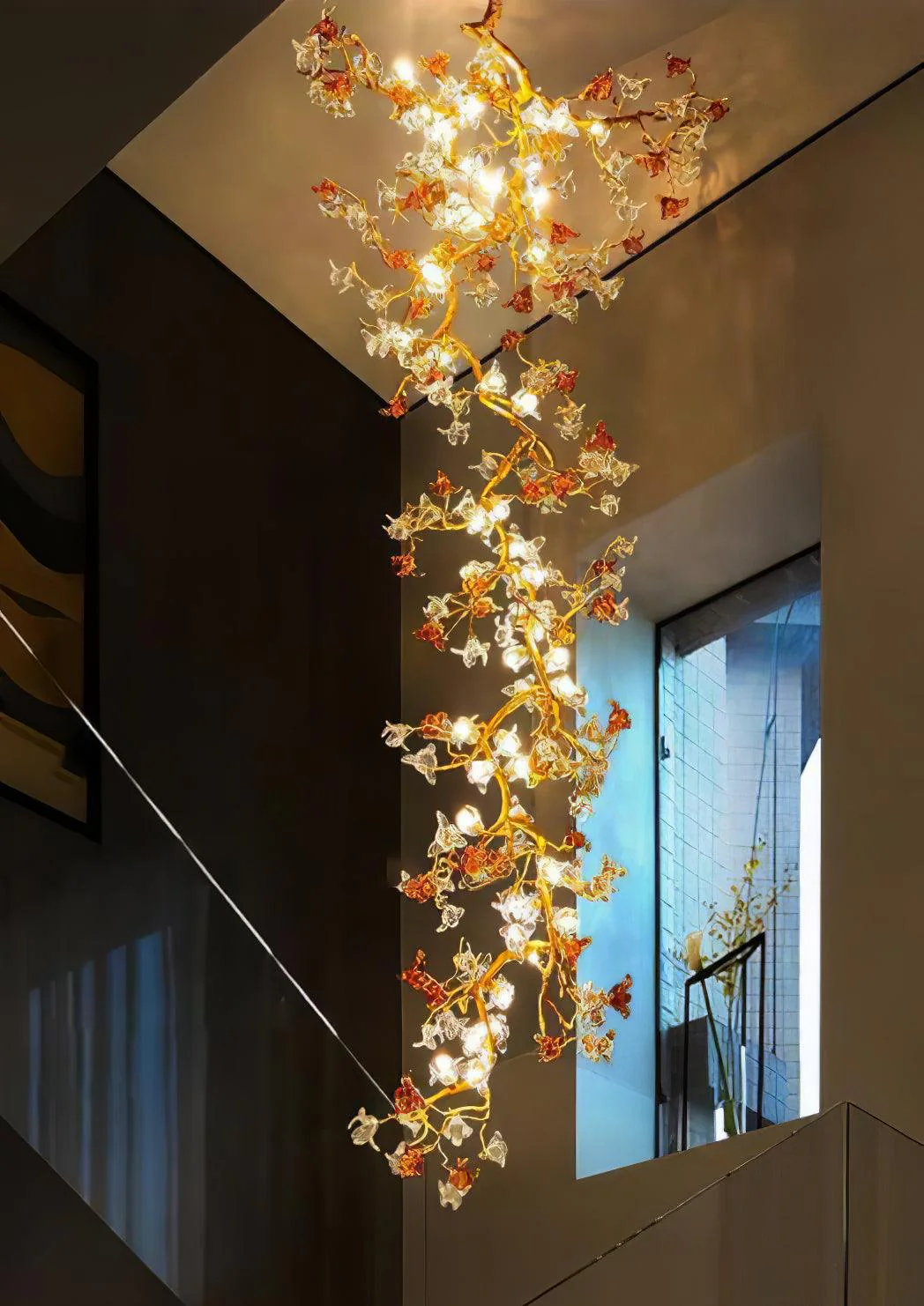 Brass Maple Branch Chandelier - Image 13