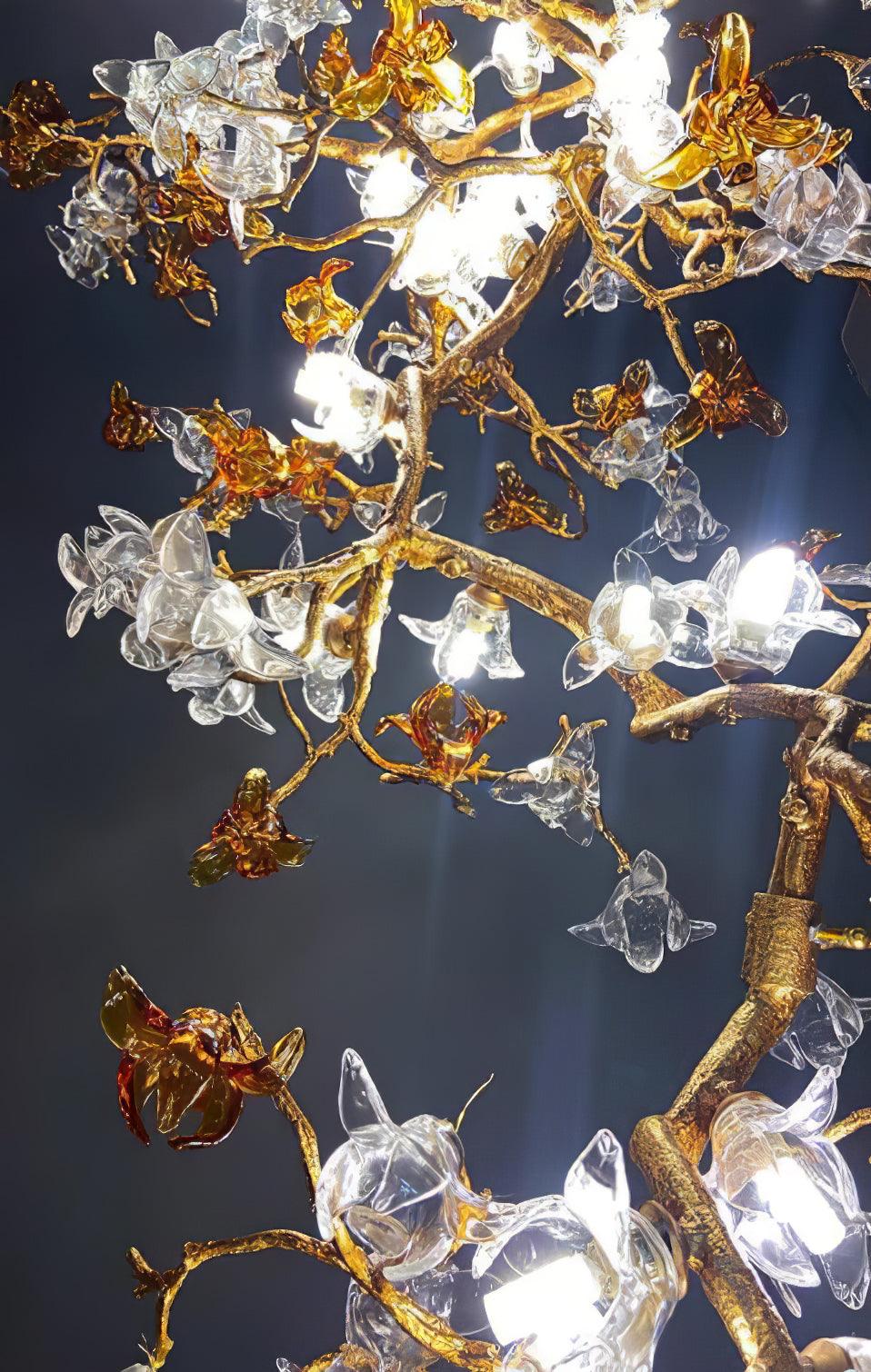 Brass Maple Branch Chandelier - Image 15