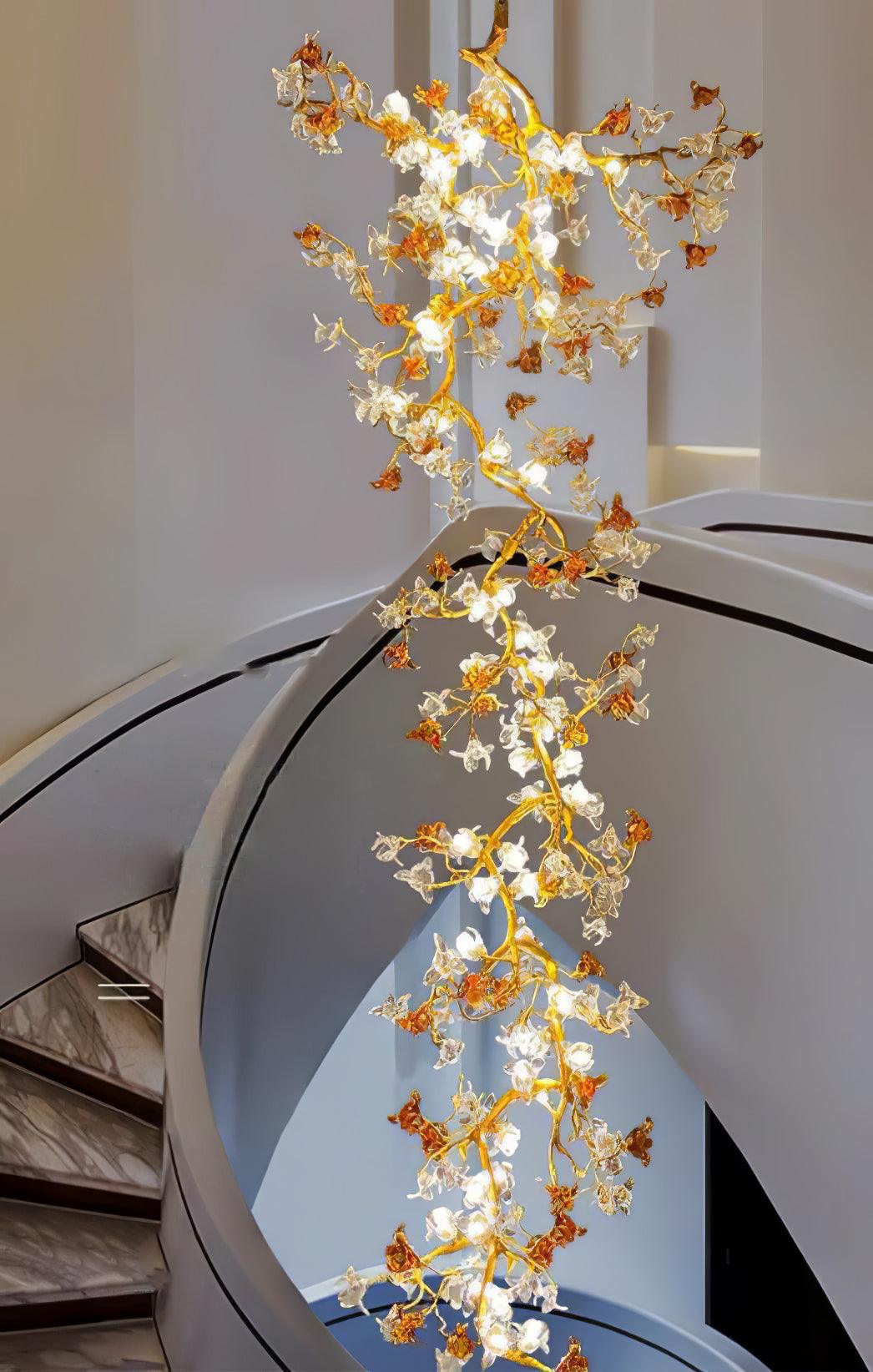 Brass Maple Branch Chandelier - Image 16