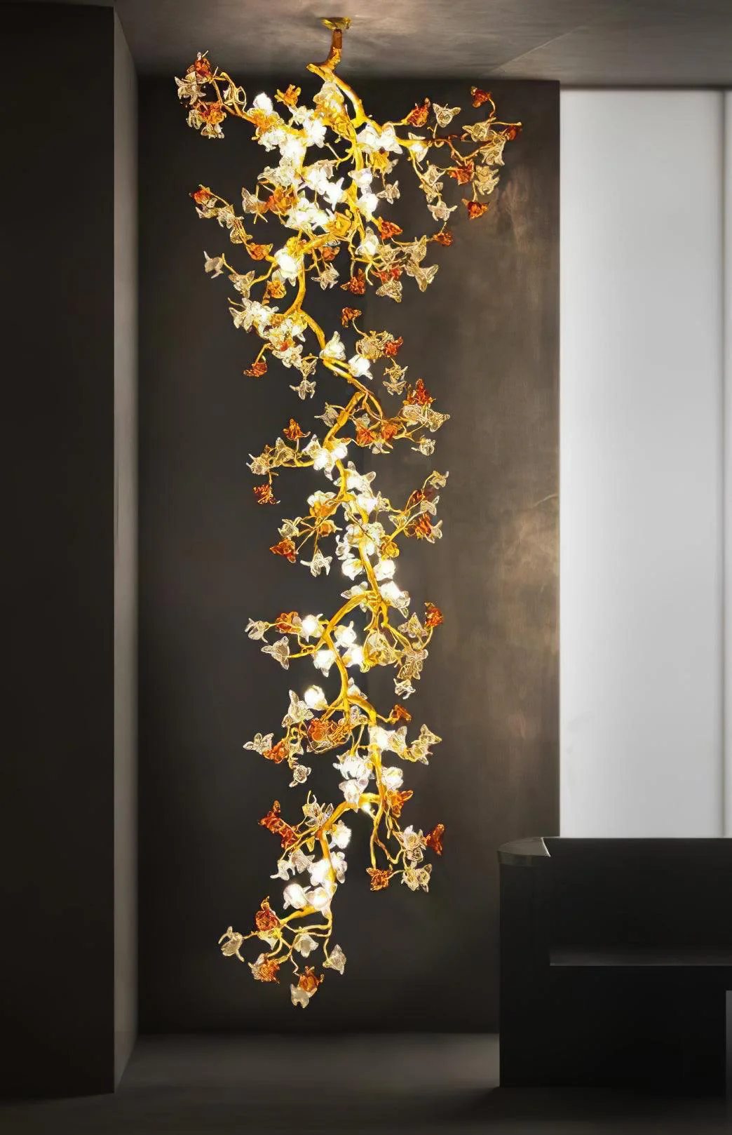 Brass Maple Branch Chandelier - Image 17