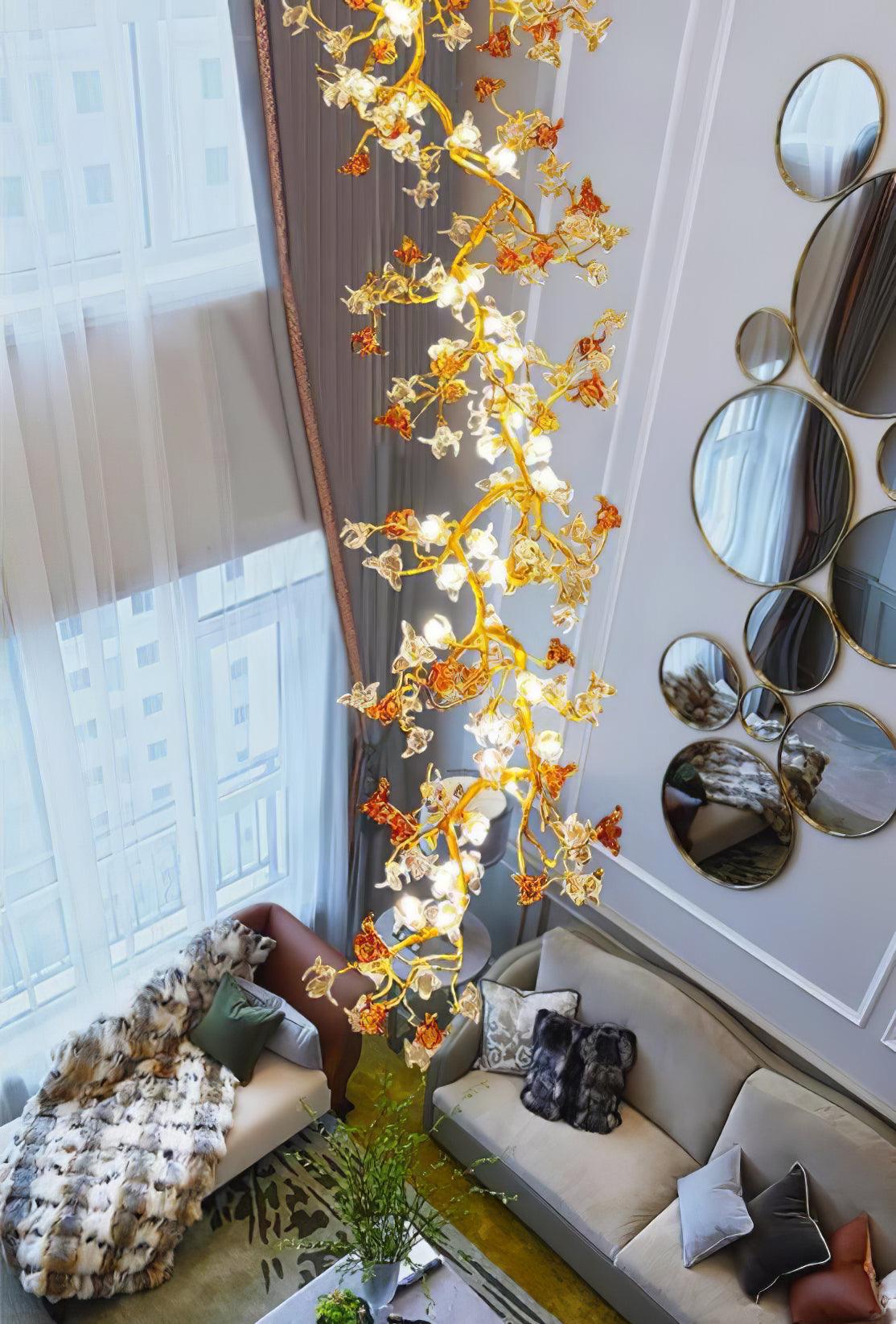 Brass Maple Branch Chandelier - Image 18