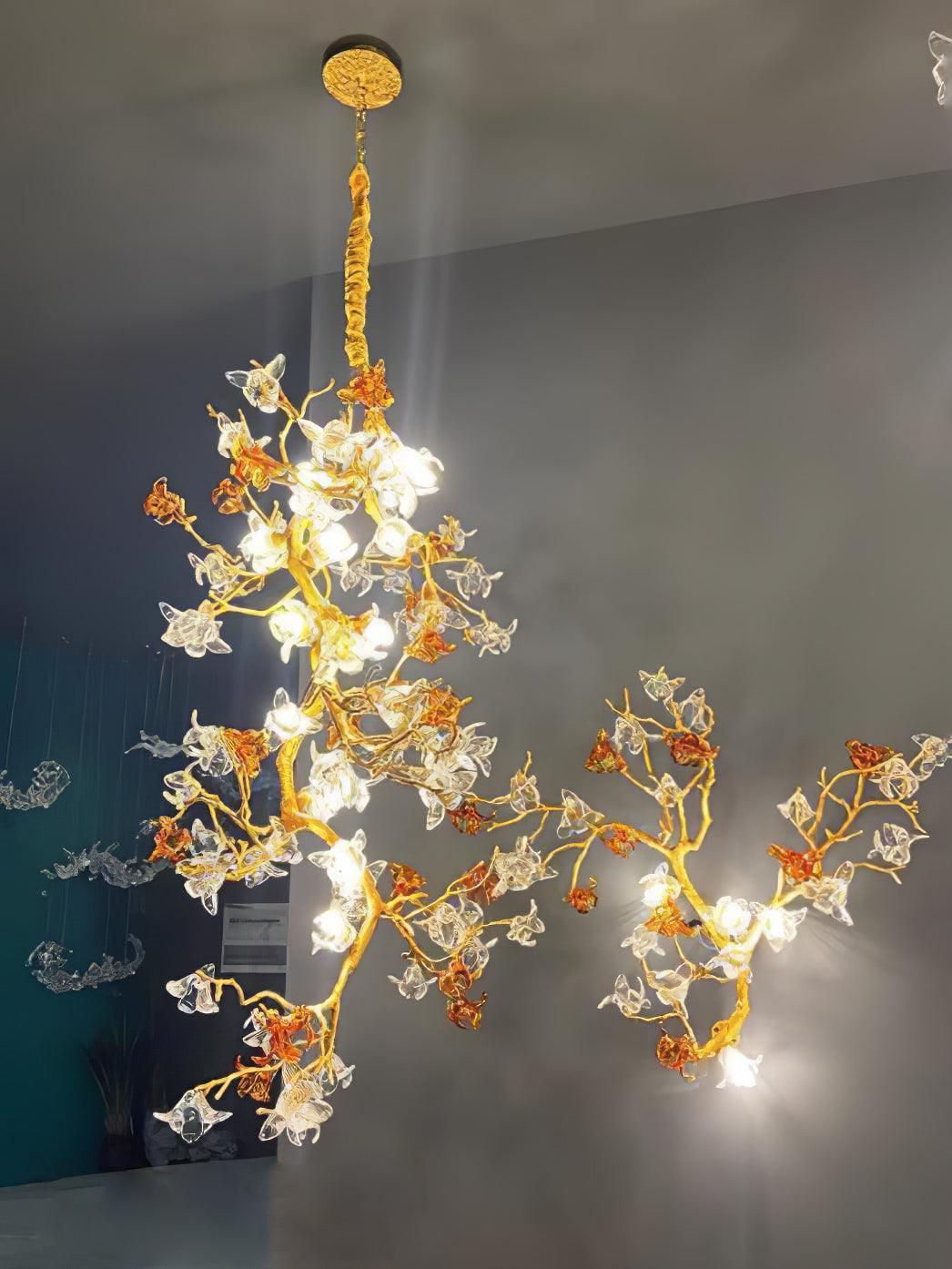 Brass Maple Branch Chandelier - Image 21