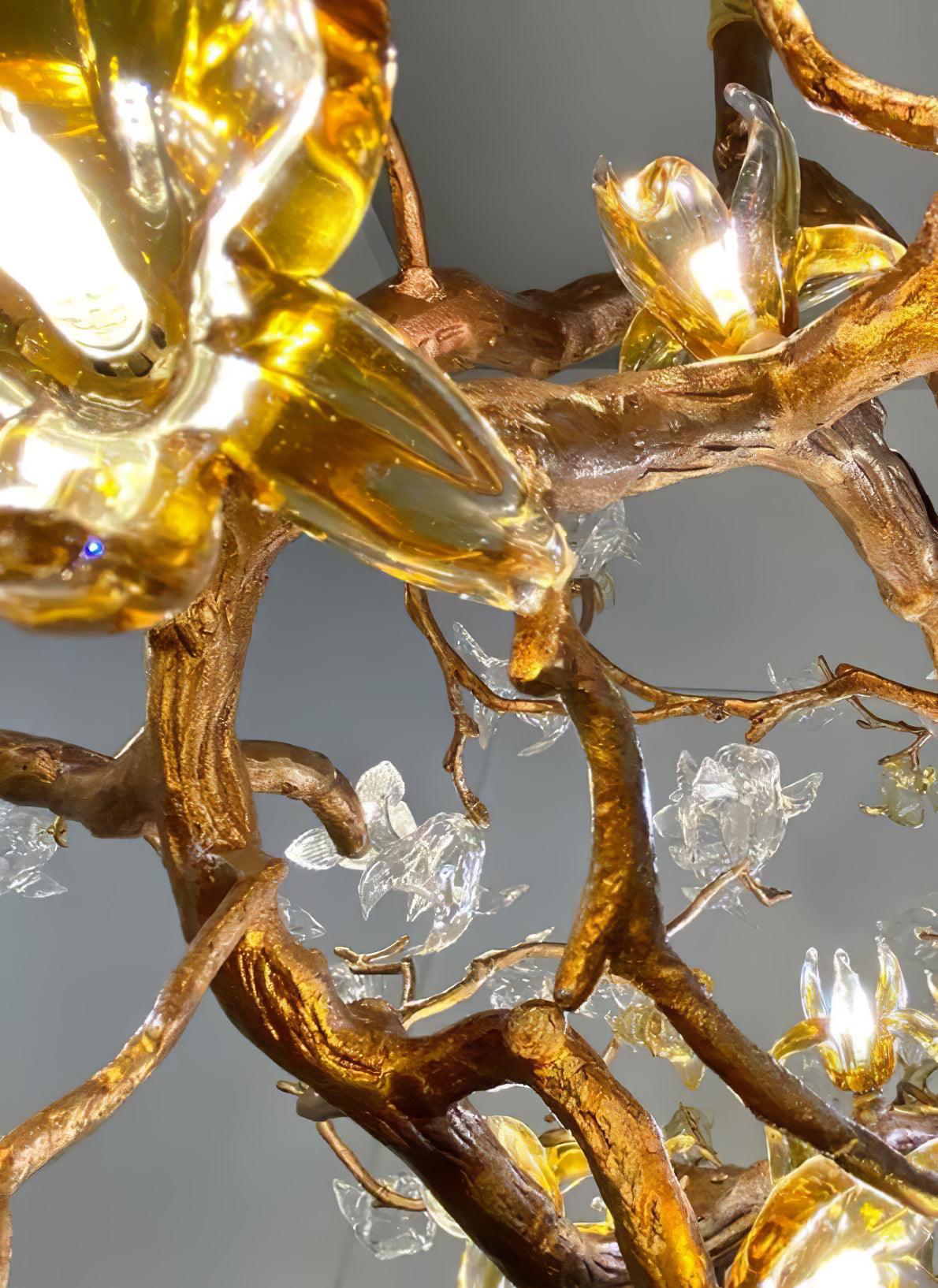 Brass Maple Branch Chandelier - Image 23
