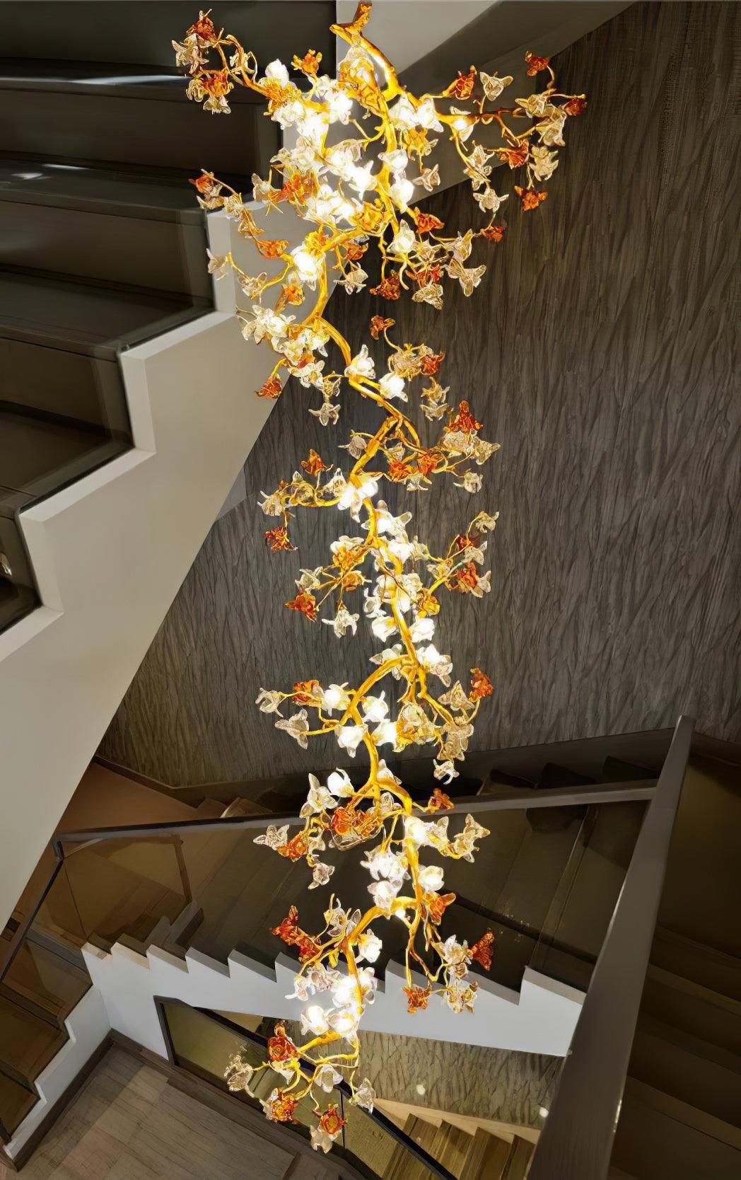 Brass Maple Branch Chandelier - Image 24