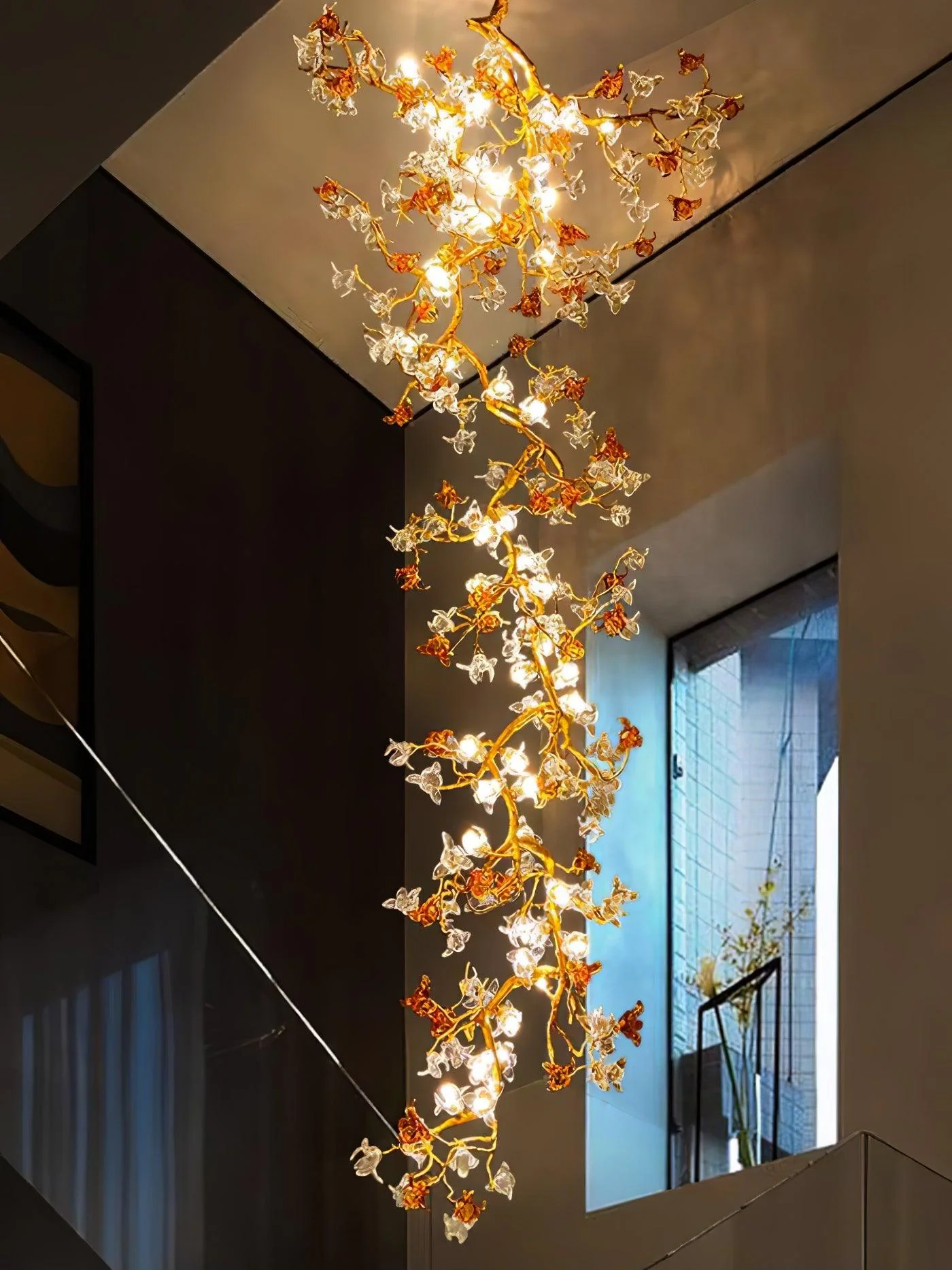 Brass Maple Branch Chandelier - Image 25