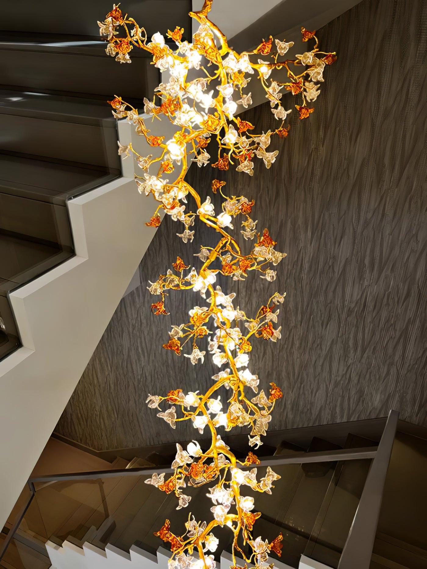 Brass Maple Branch Chandelier - Image 6