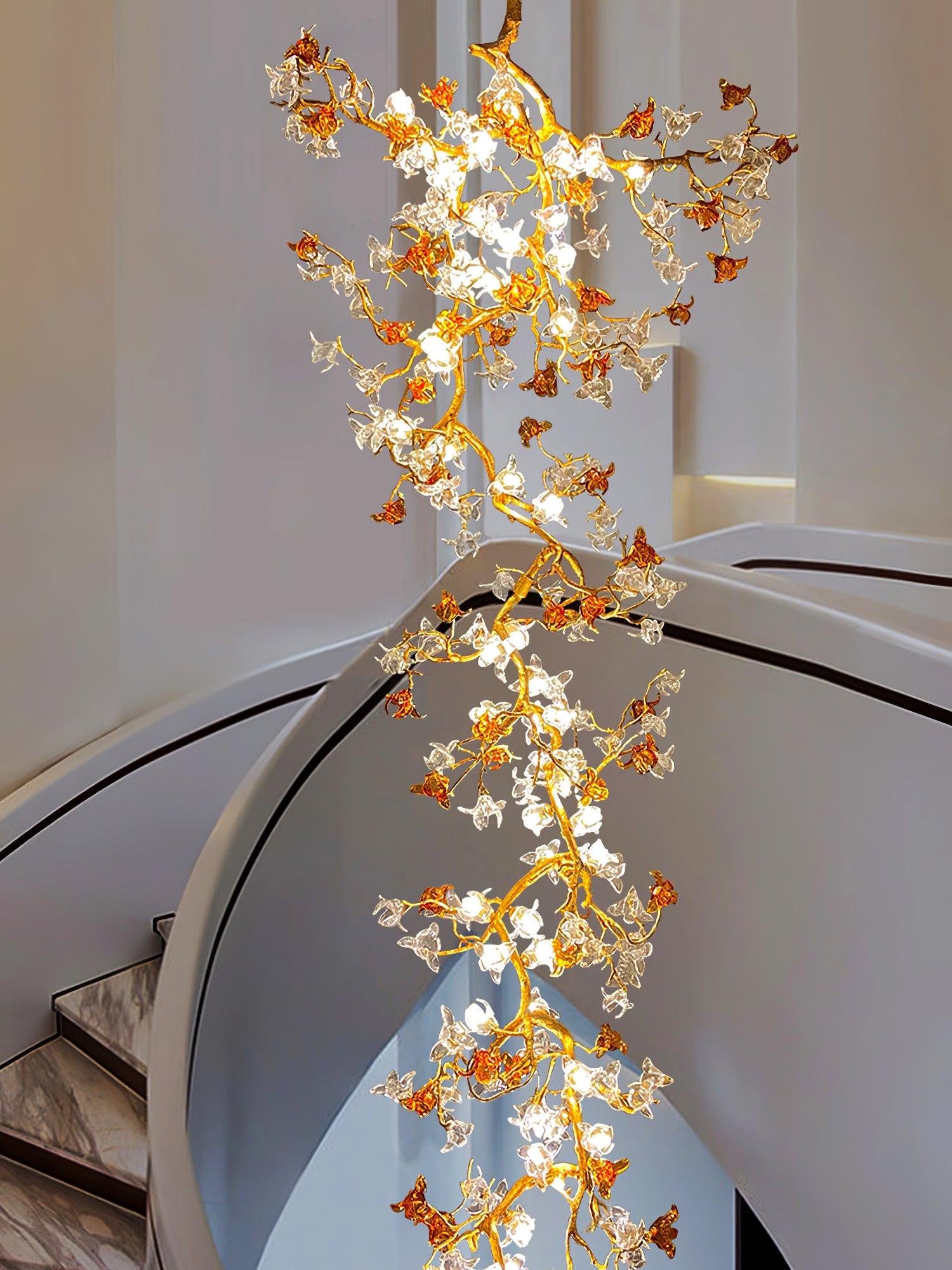 Brass Maple Branch Chandelier - Image 7