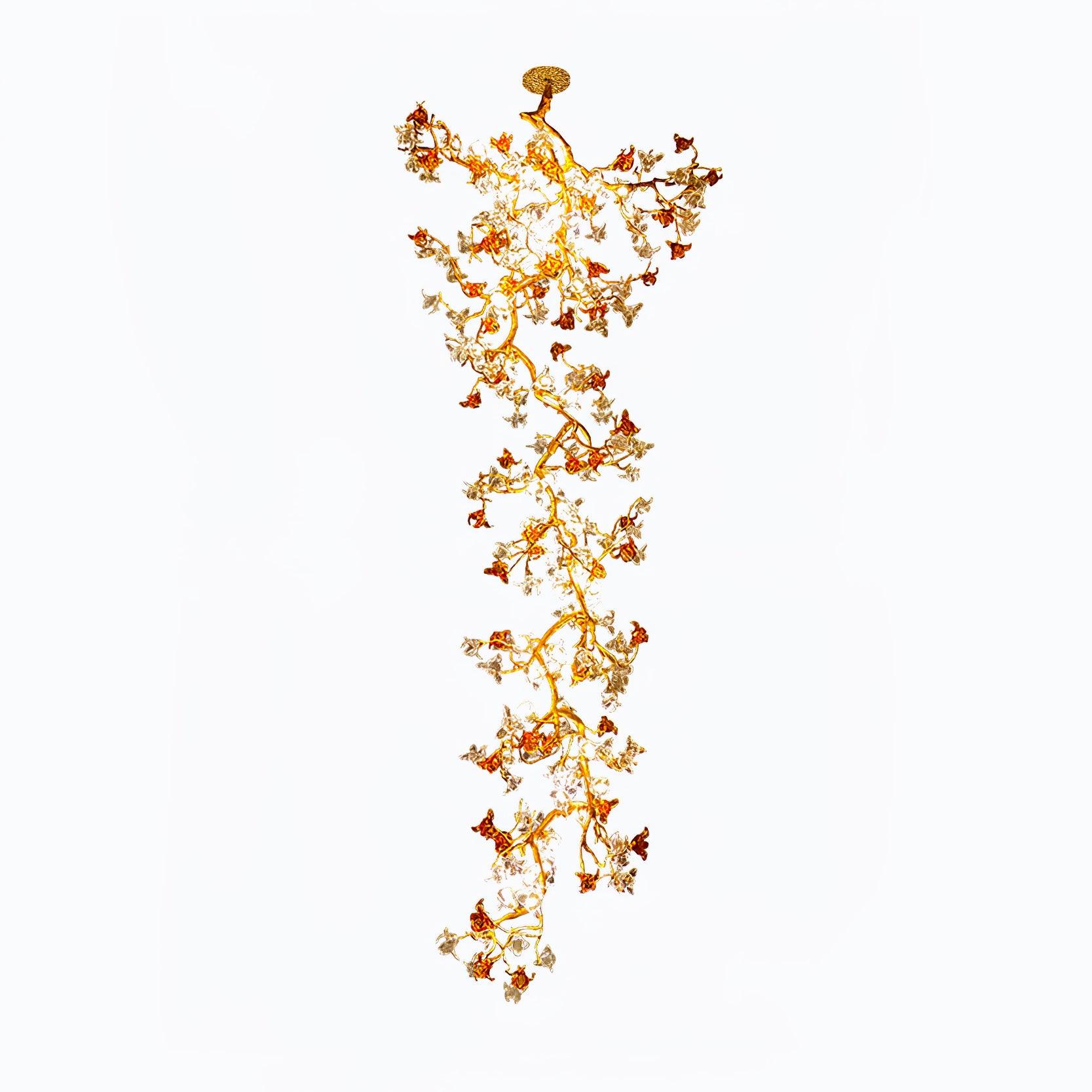 Brass Maple Branch Chandelier - Image 8