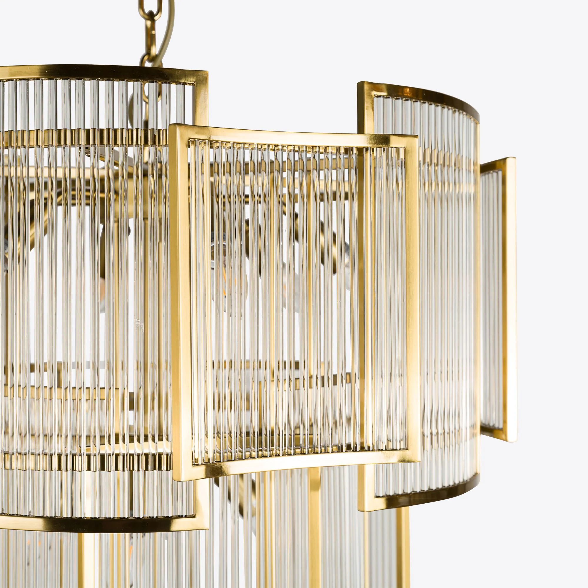 Brass Monte Carlo Grande Chandelier 26.8" - Image 10