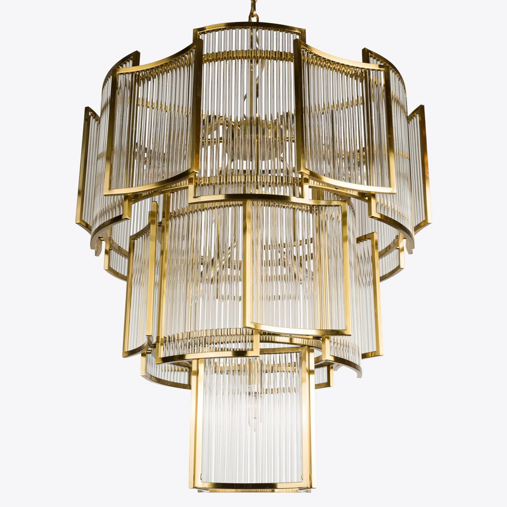 Brass Monte Carlo Grande Chandelier 26.8" - Image 12