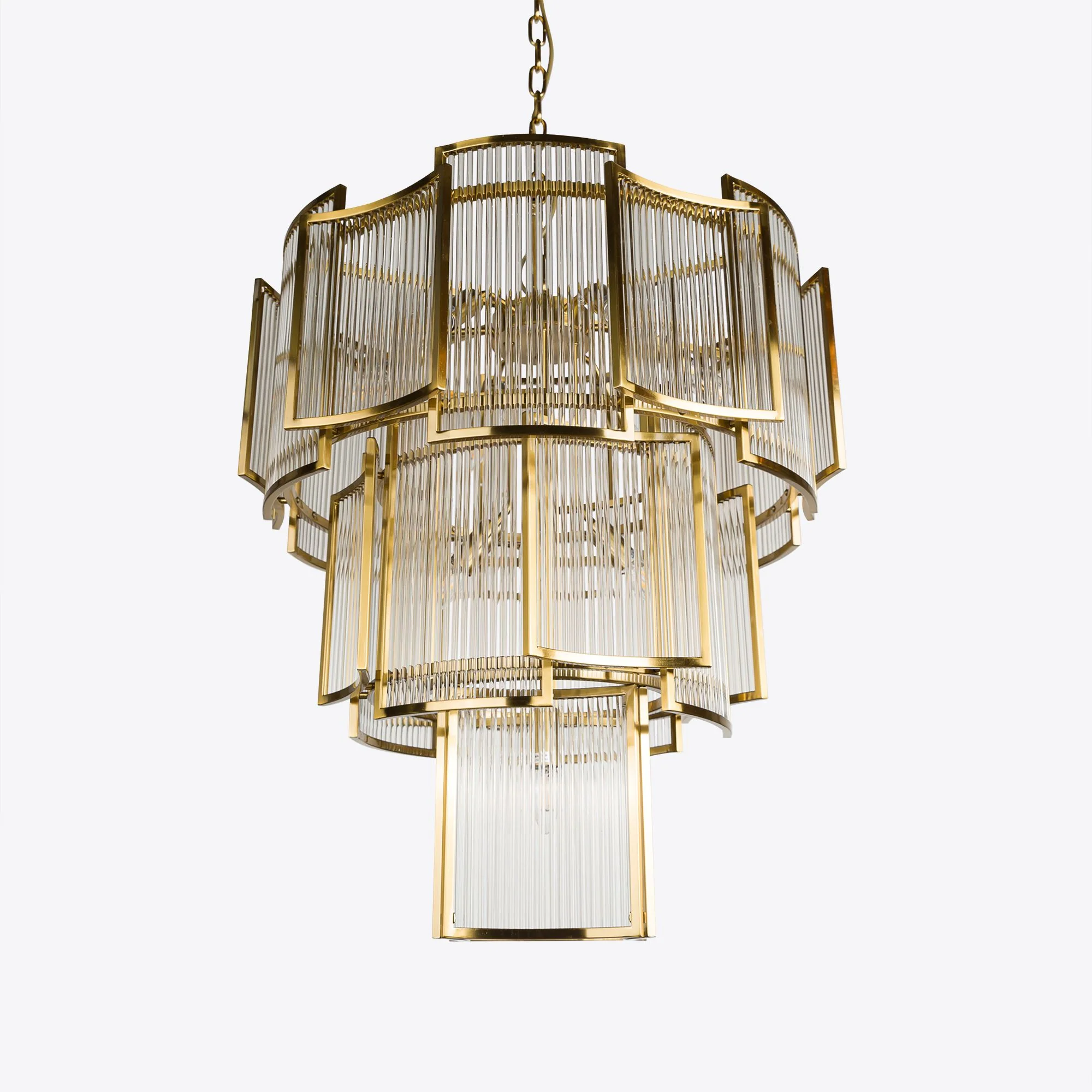Brass Monte Carlo Grande Chandelier 26.8" - Image 15