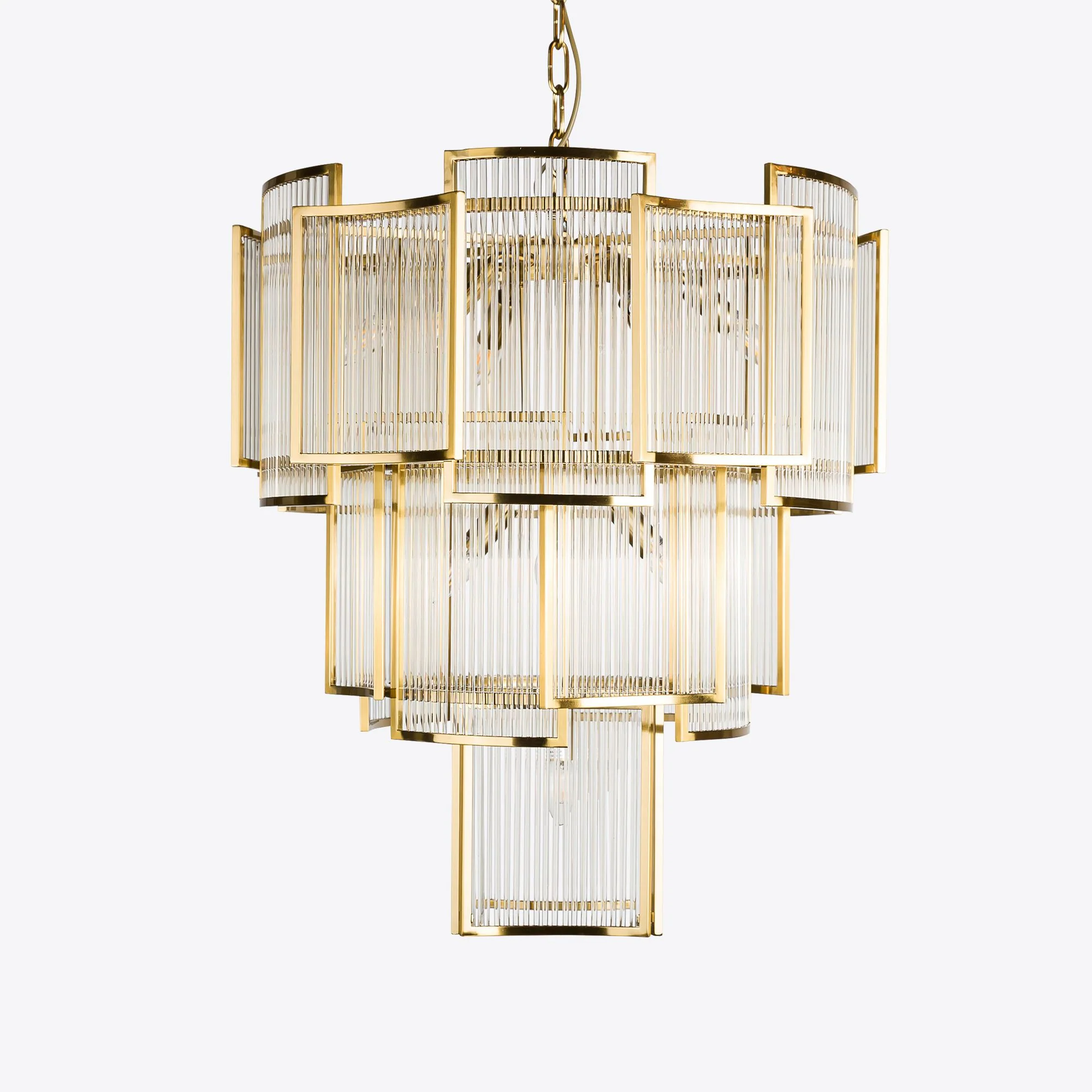 Brass Monte Carlo Grande Chandelier 26.8" - Image 17