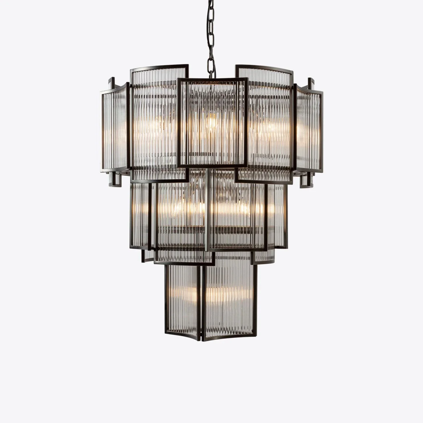 Brass Monte Carlo Grande Chandelier 26.8" - Image 3