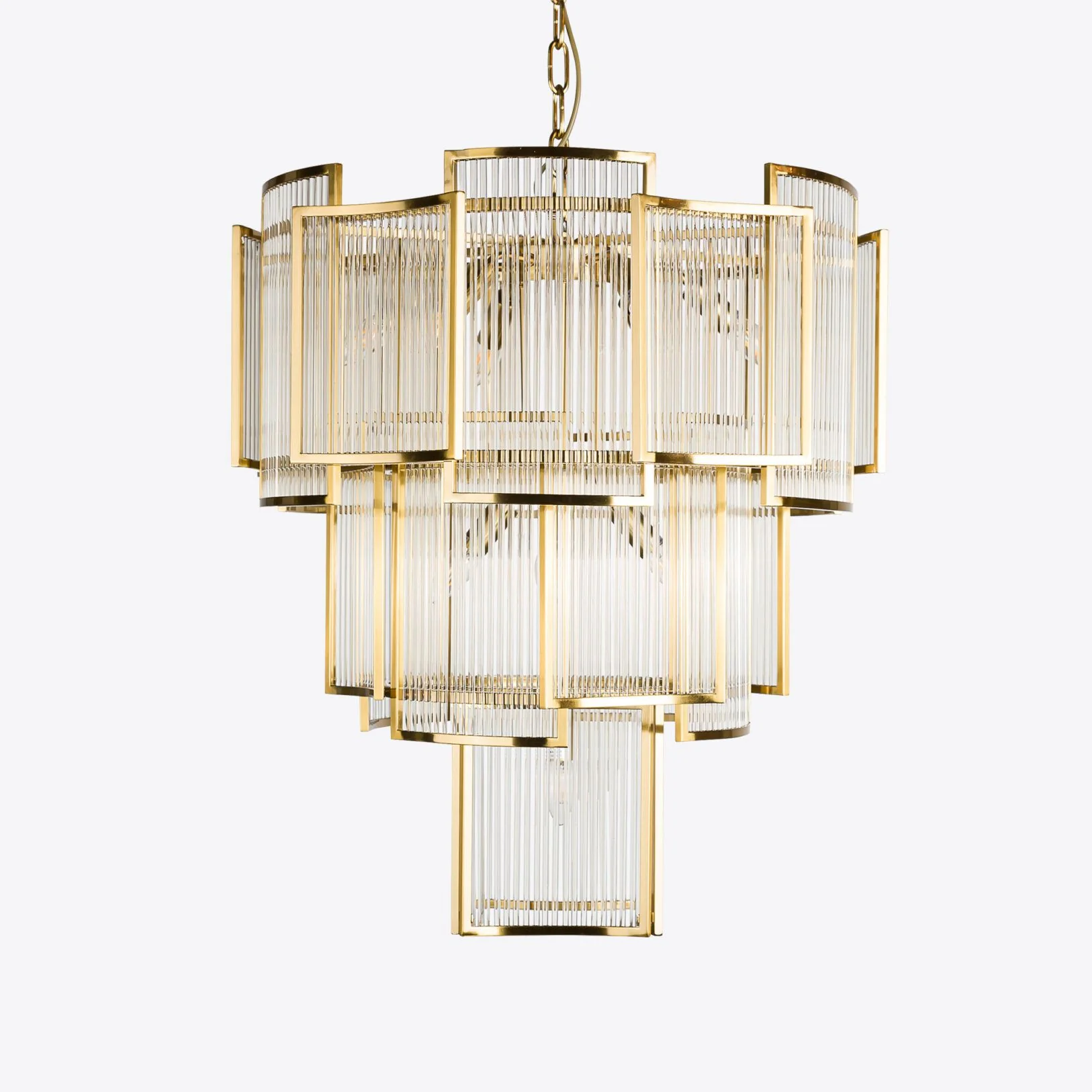 Brass Monte Carlo Grande Chandelier 26.8" - Image 7