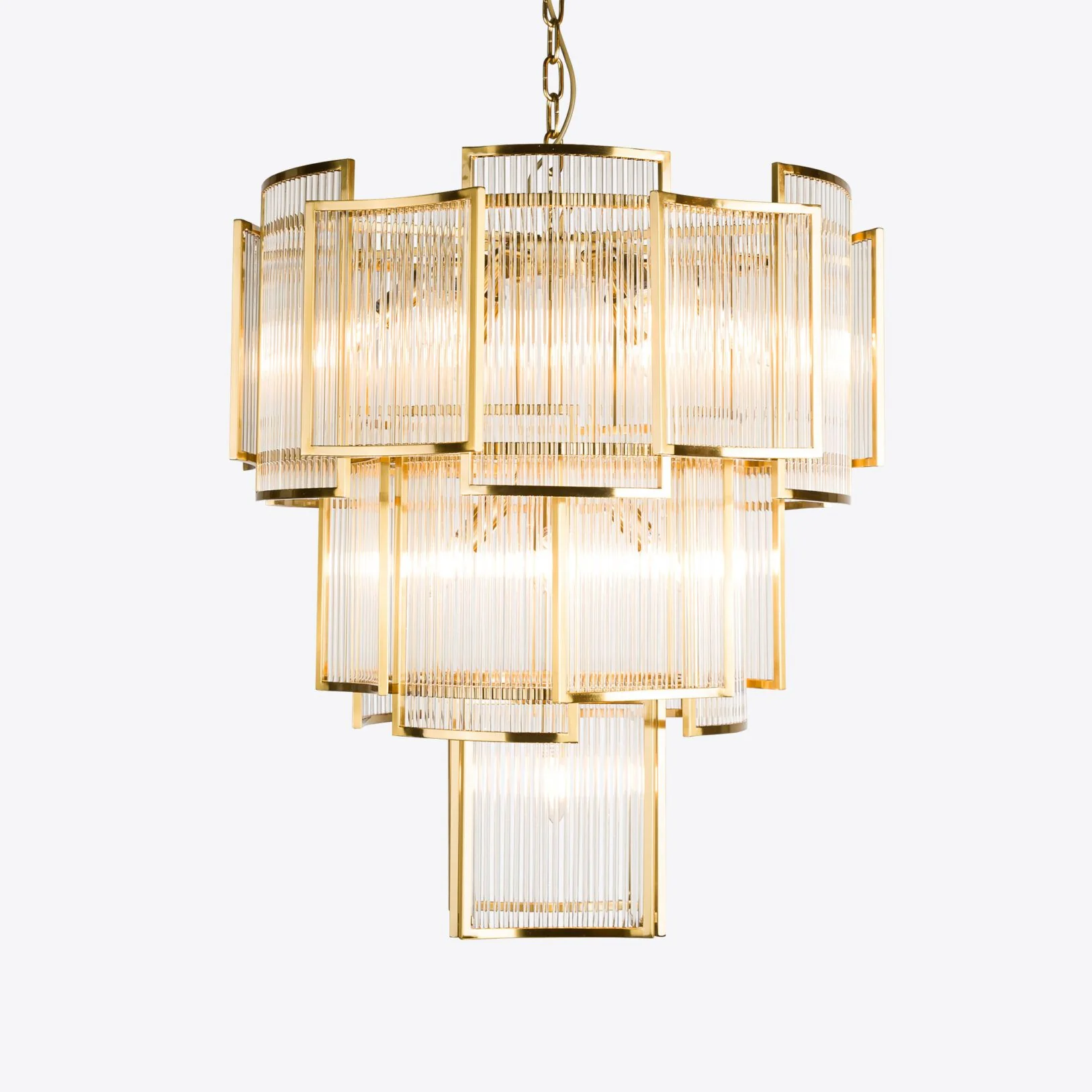 Brass Monte Carlo Grande Chandelier 26.8" - Image 8