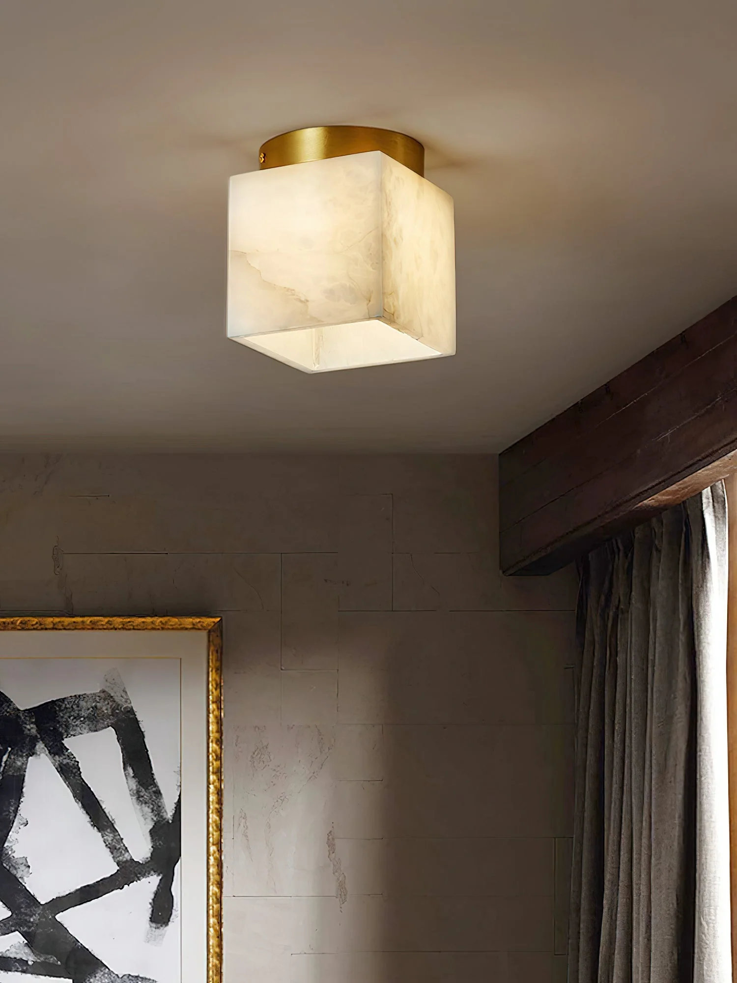 Budnick  Alabaster Ceiling Light - Image 13