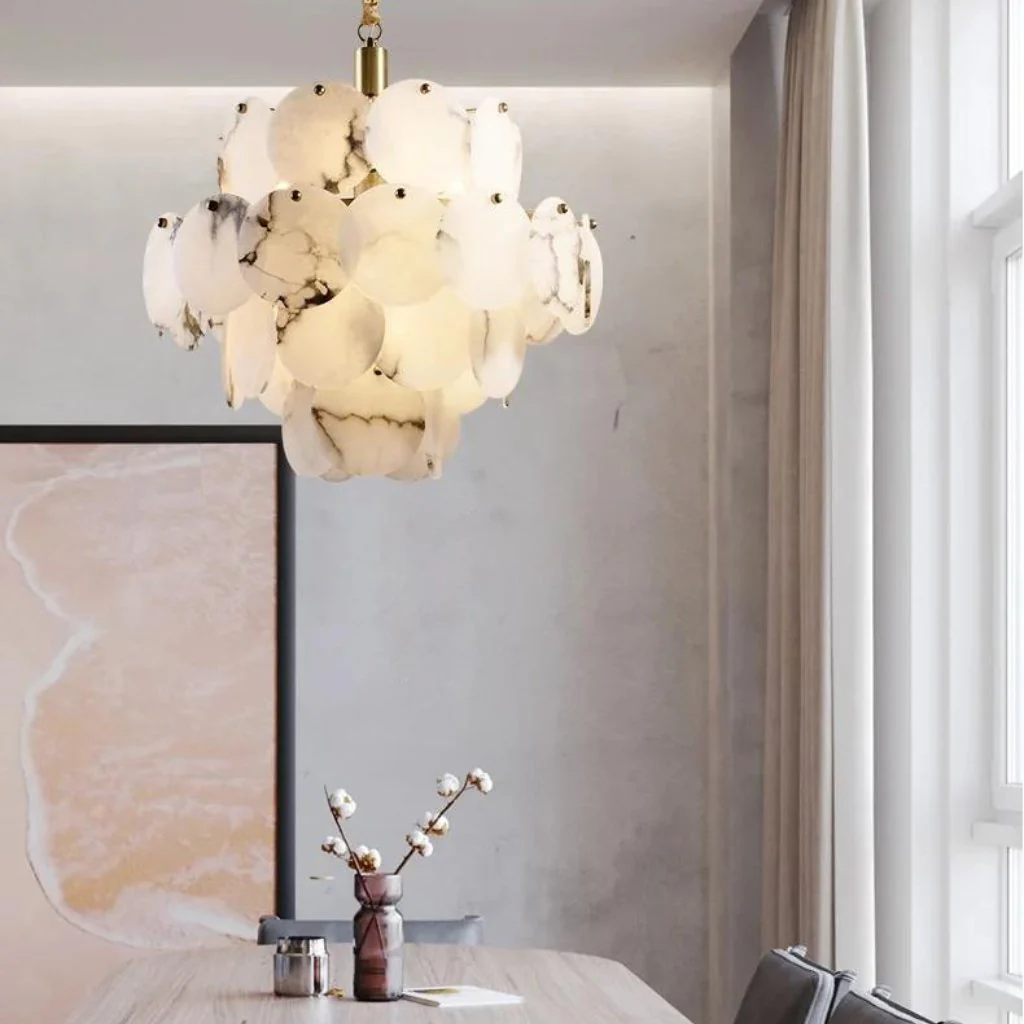 Caelum Alabaster Chandelier Light - Image 3