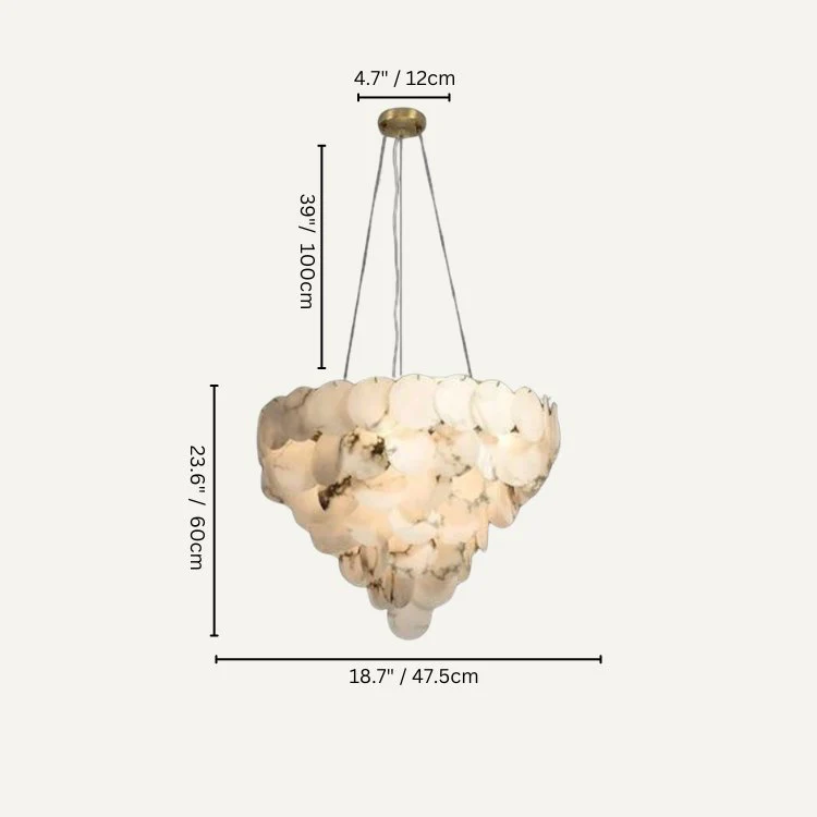 Caelum Alabaster Chandelier Light - Image 8